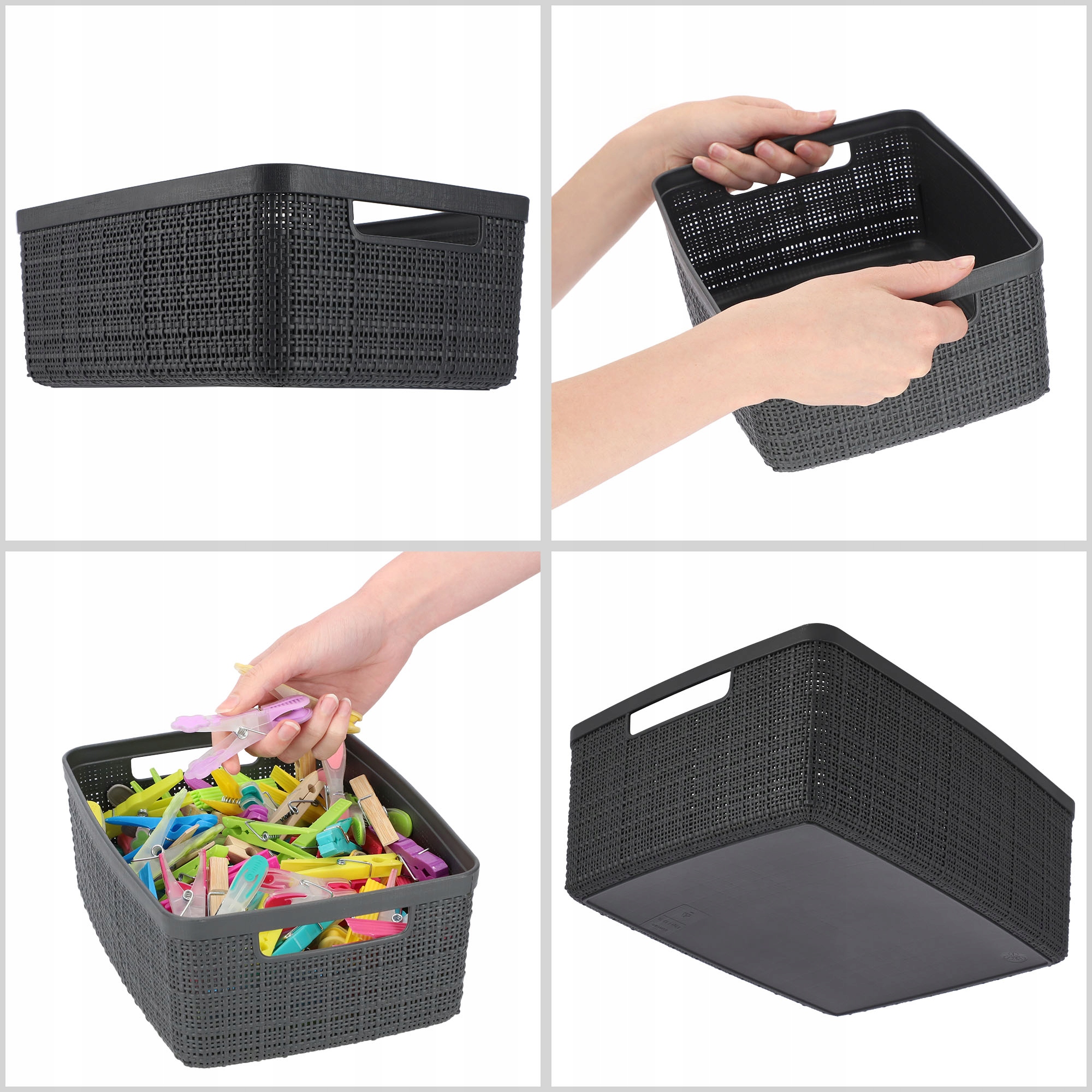 Pojemnik do przechowywania 5L Curver Jute, antracyt