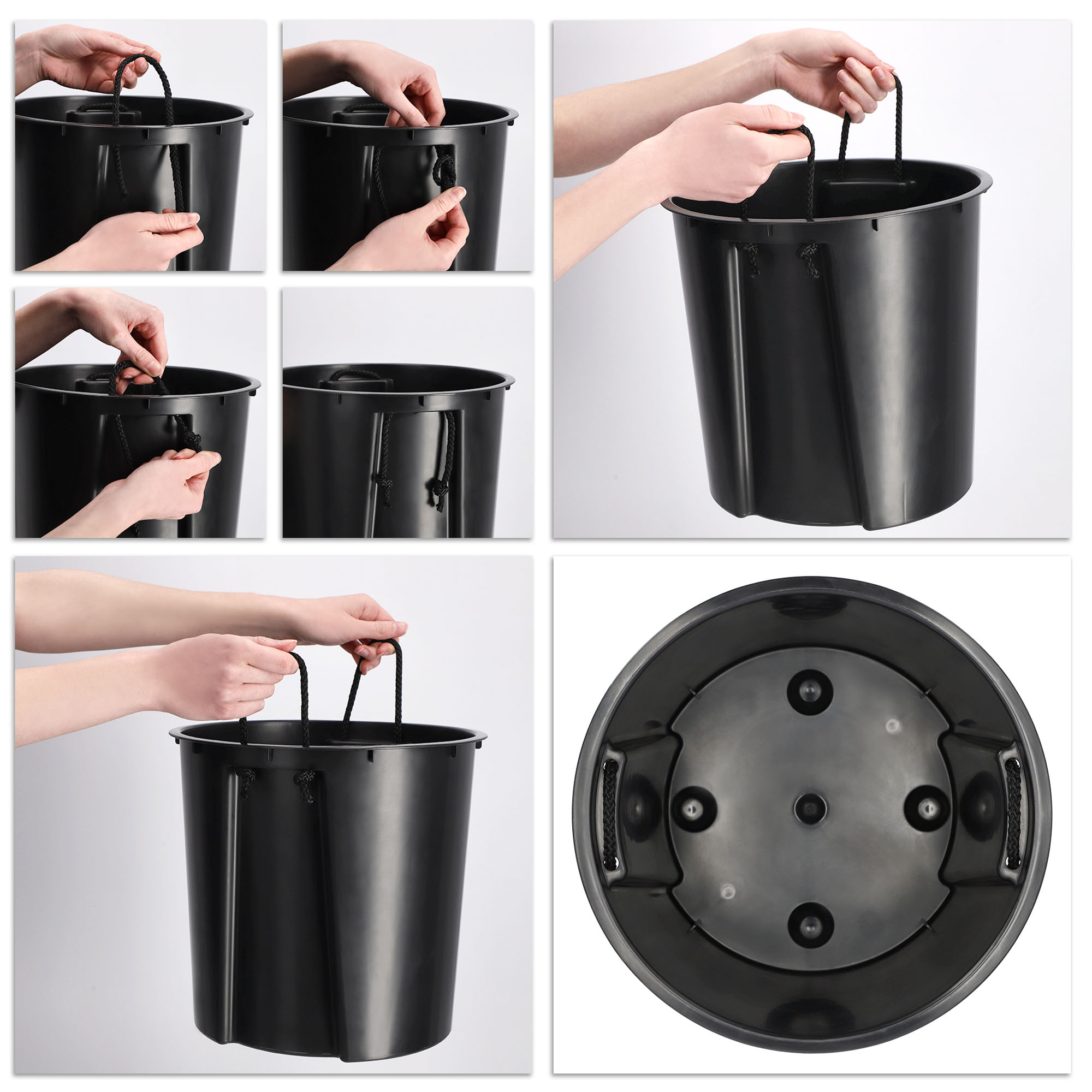 Donice na kwiaty z wkładem dłuto 19 cm + 25 cm +30 cm, białe
