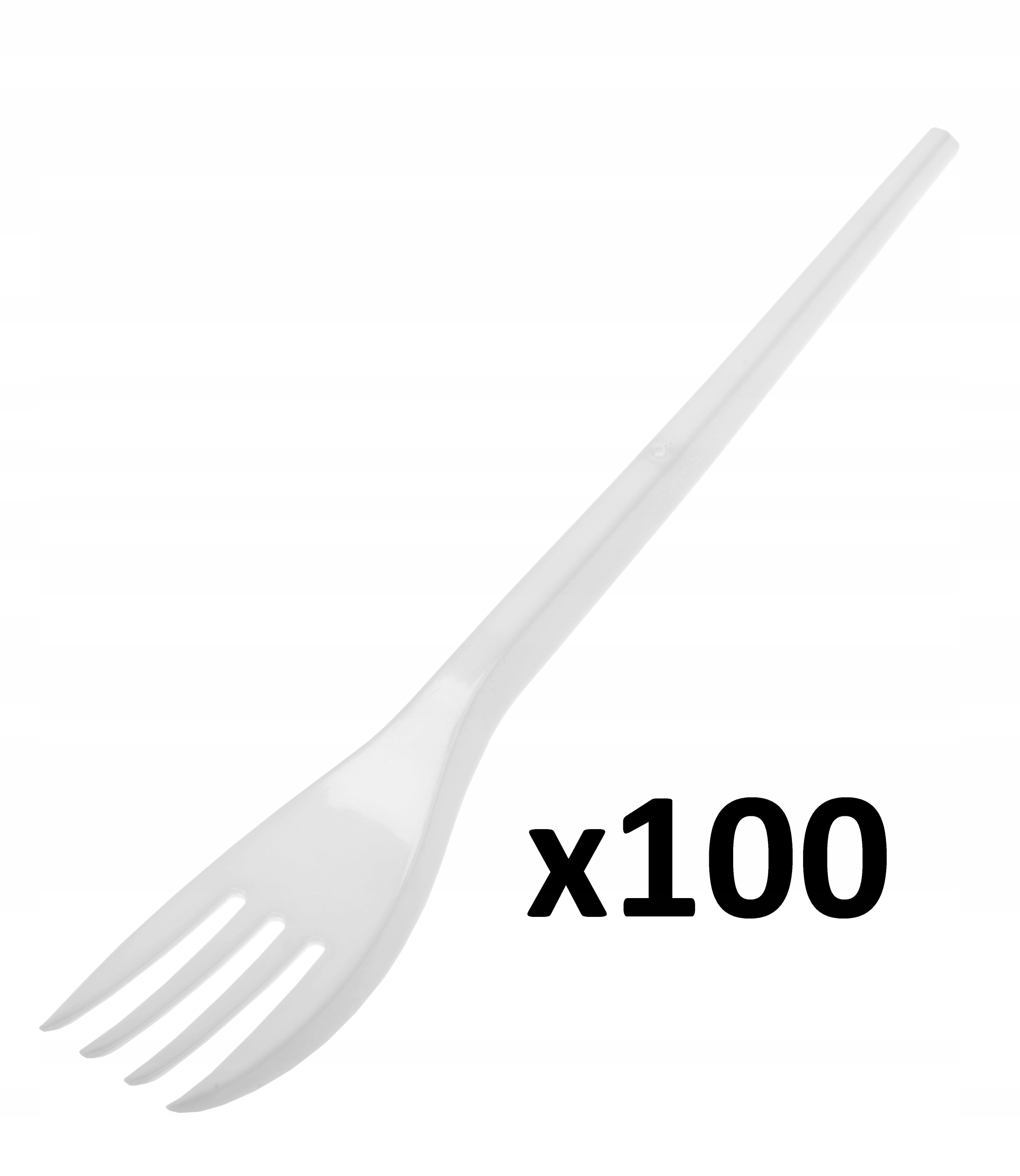 Plastikowe widelce jednorazowe Ravi, 100 szt.