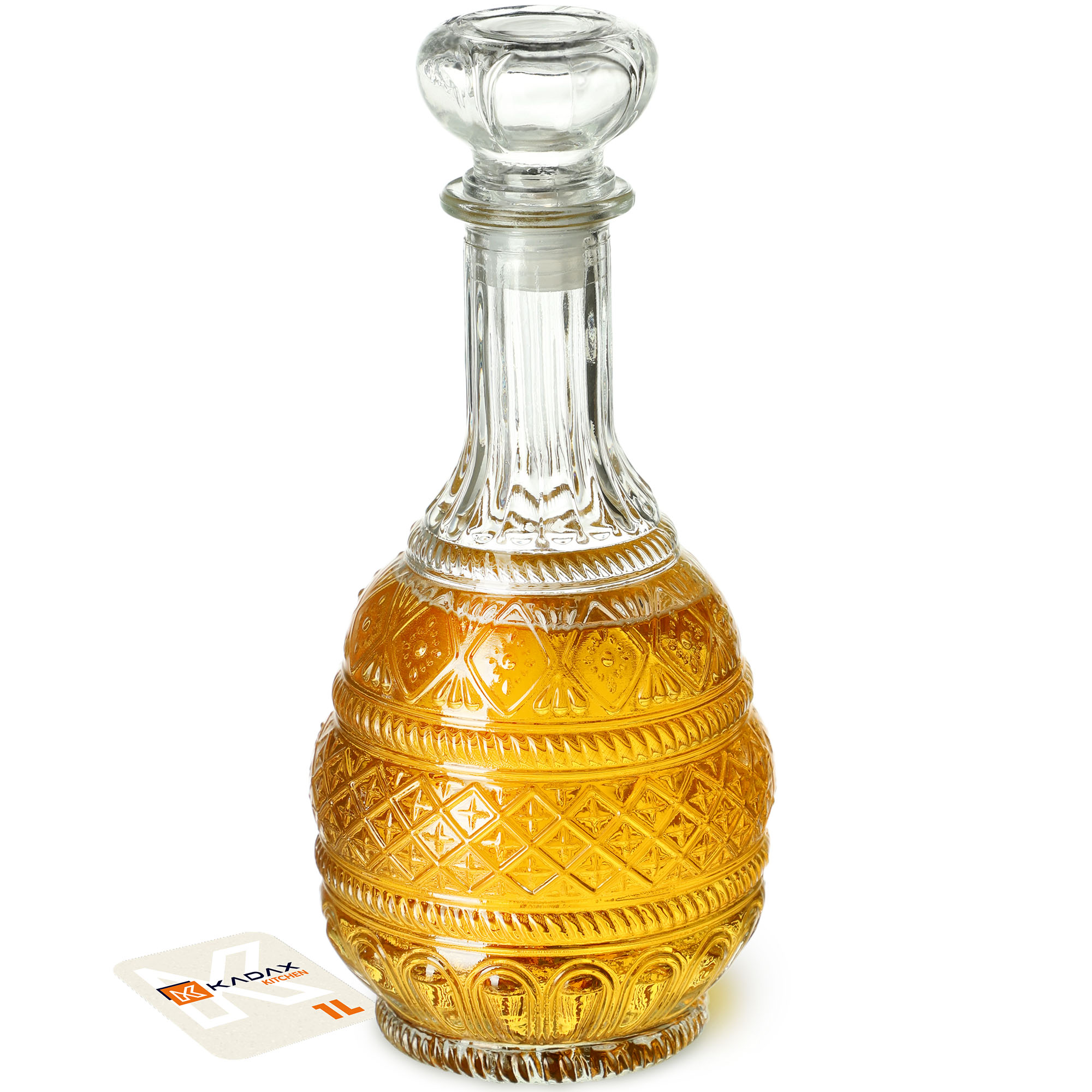 Karafka szklana Nance z korkiem 1L 1szt