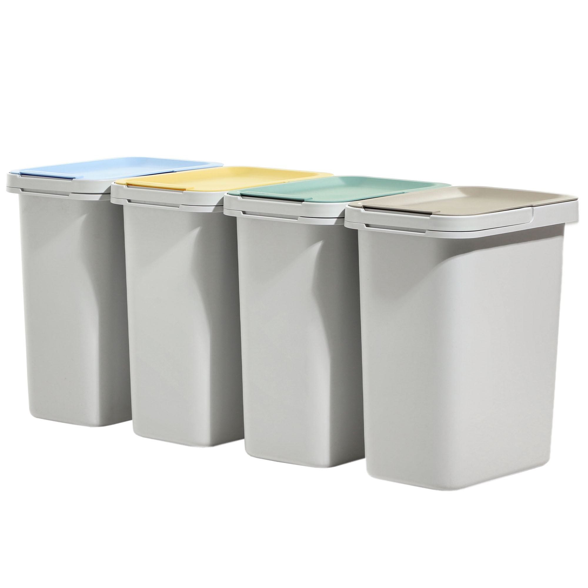 Kosz na śmieci Rully 4 x 12 L z uchwytami mocującymi
