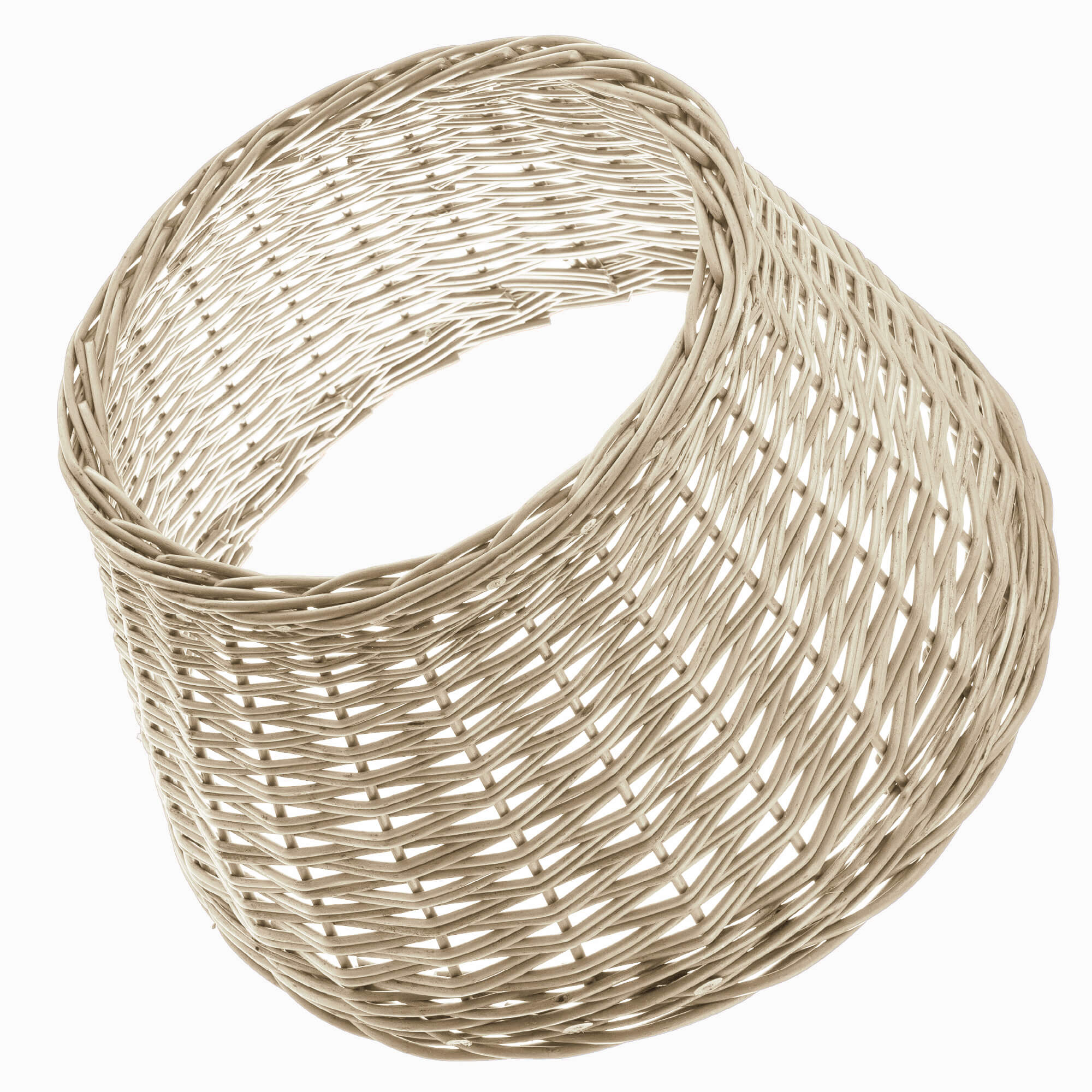 Osłona wiklinowa choinkowa naturalna Aliano 55cm biała