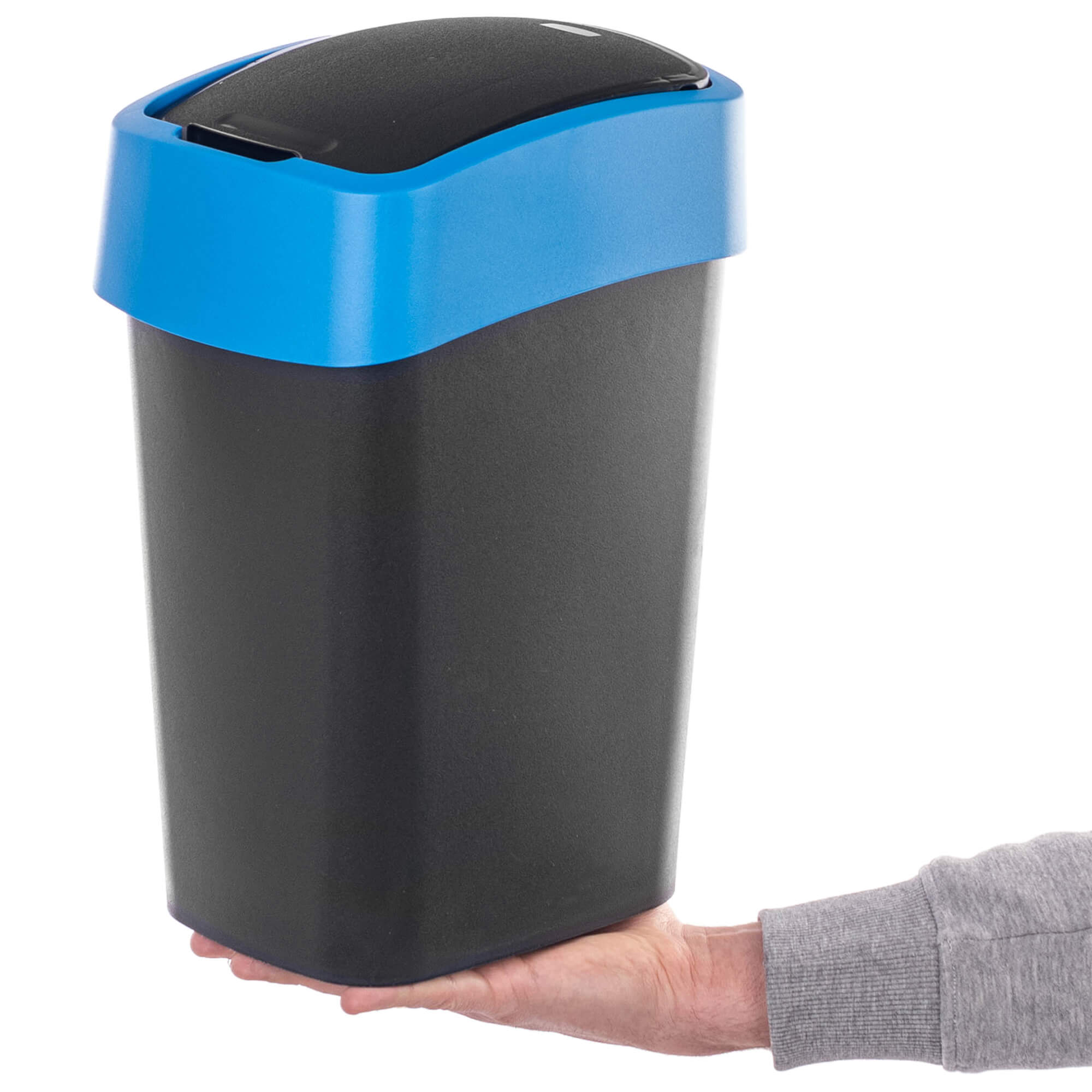 Kosz na śmieci Curver Flip Bin 9L czarno-niebieski