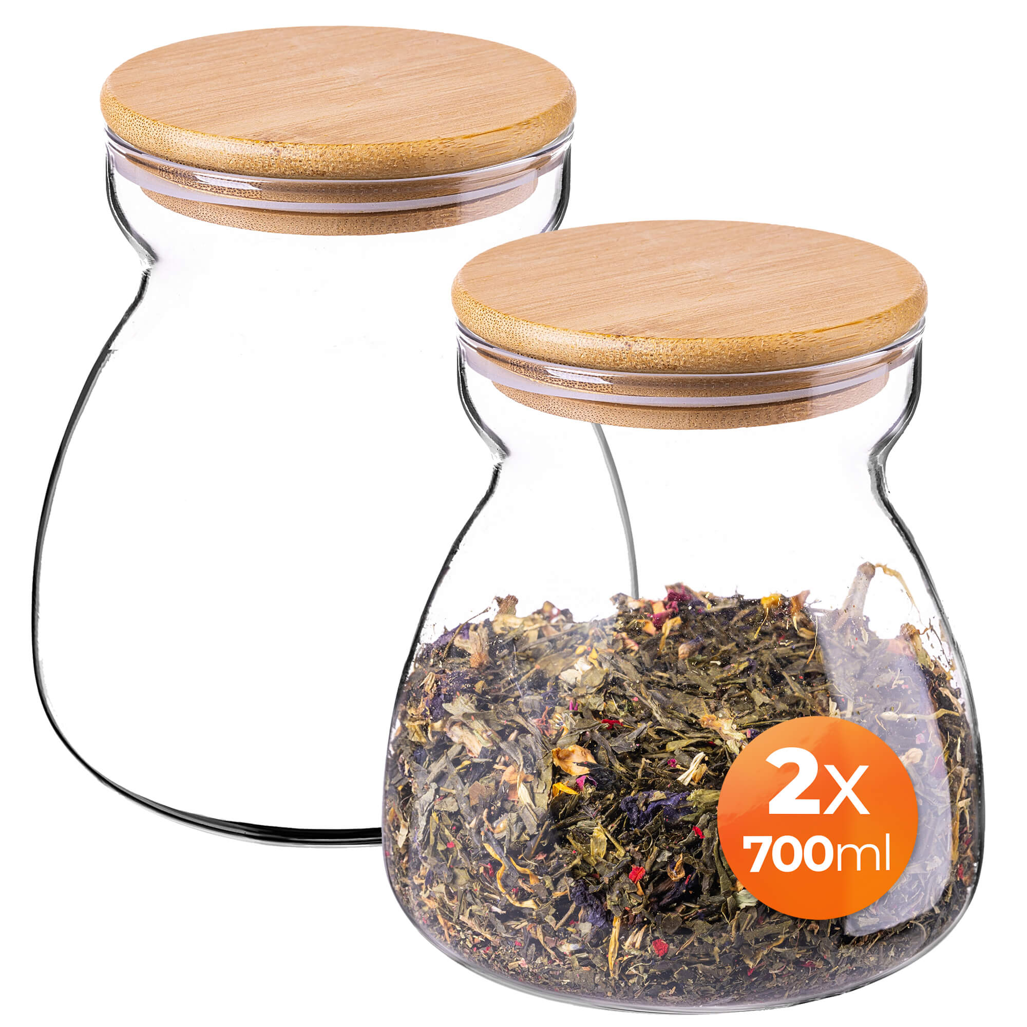 Szklany pojemnik do przechowywania Menaio 700 ml 2 szt.