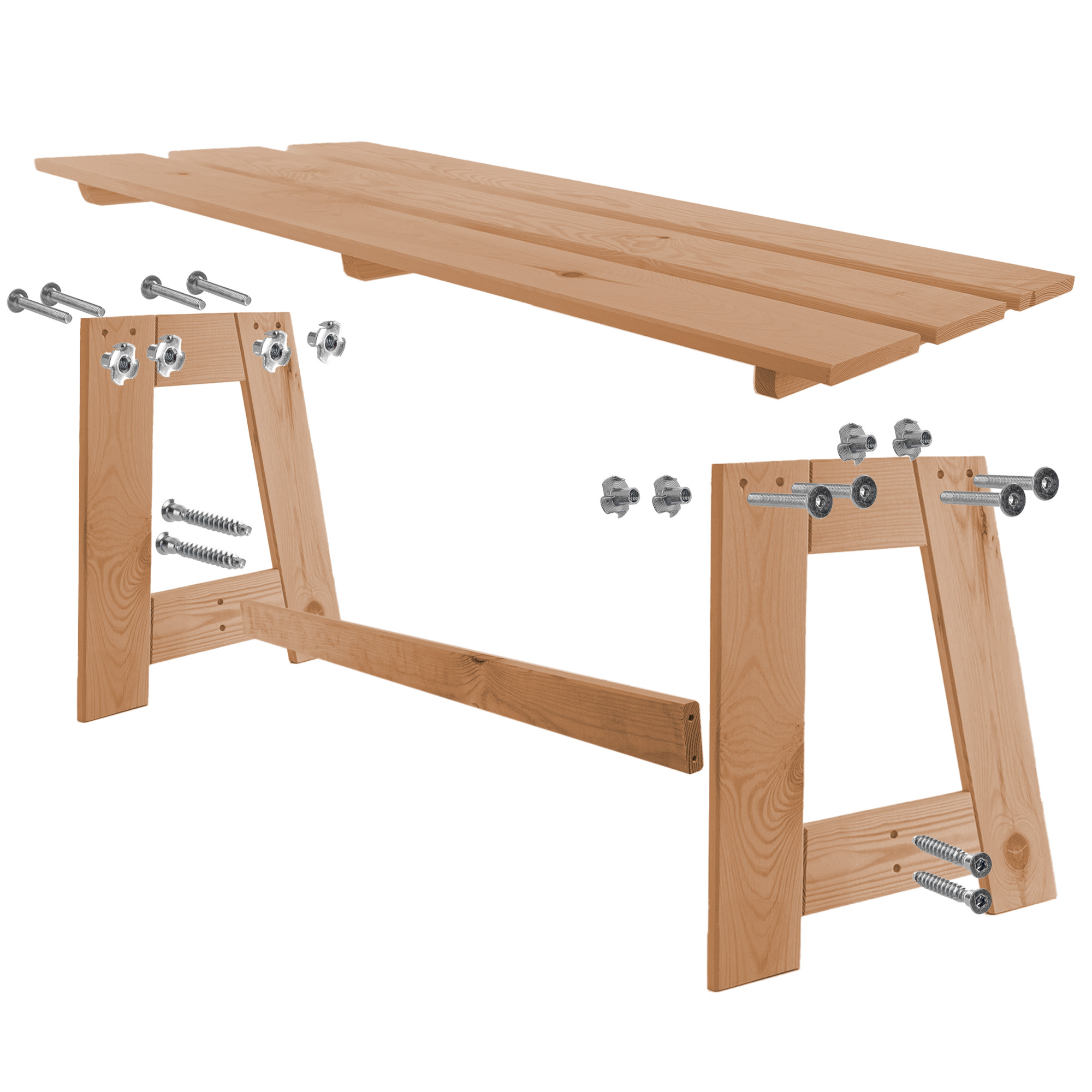 Ławka prosta Motte 119 x 35 cm złoty dąb