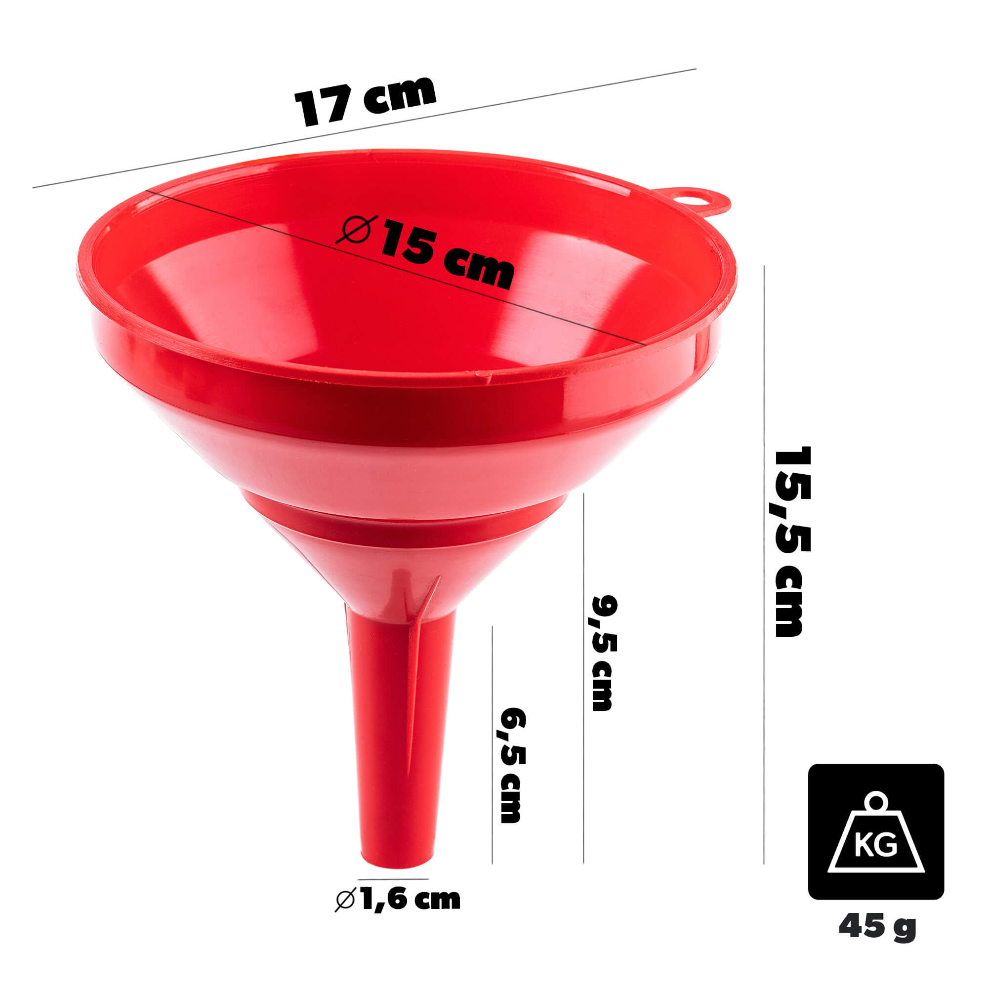 Lejek kuchenny Ardauli 15 cm czerwony