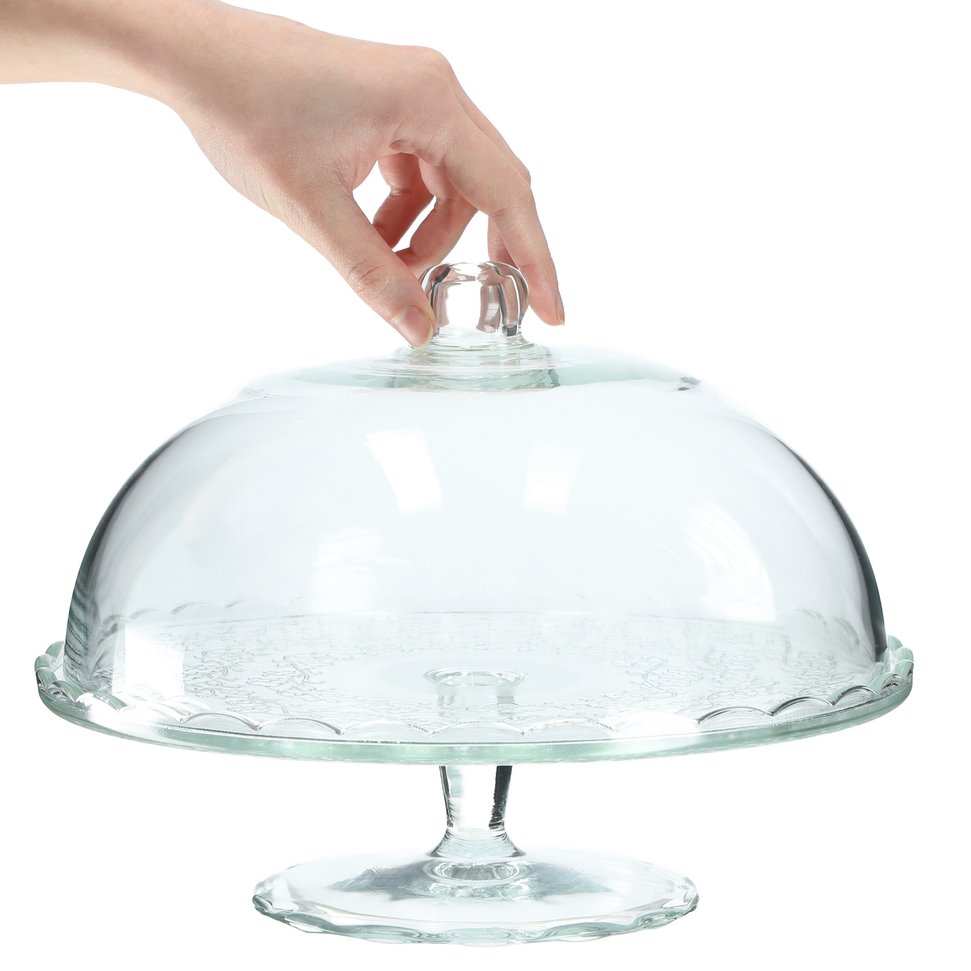Patera z pokrywą Dego z nóżką na ciasto 29 cm