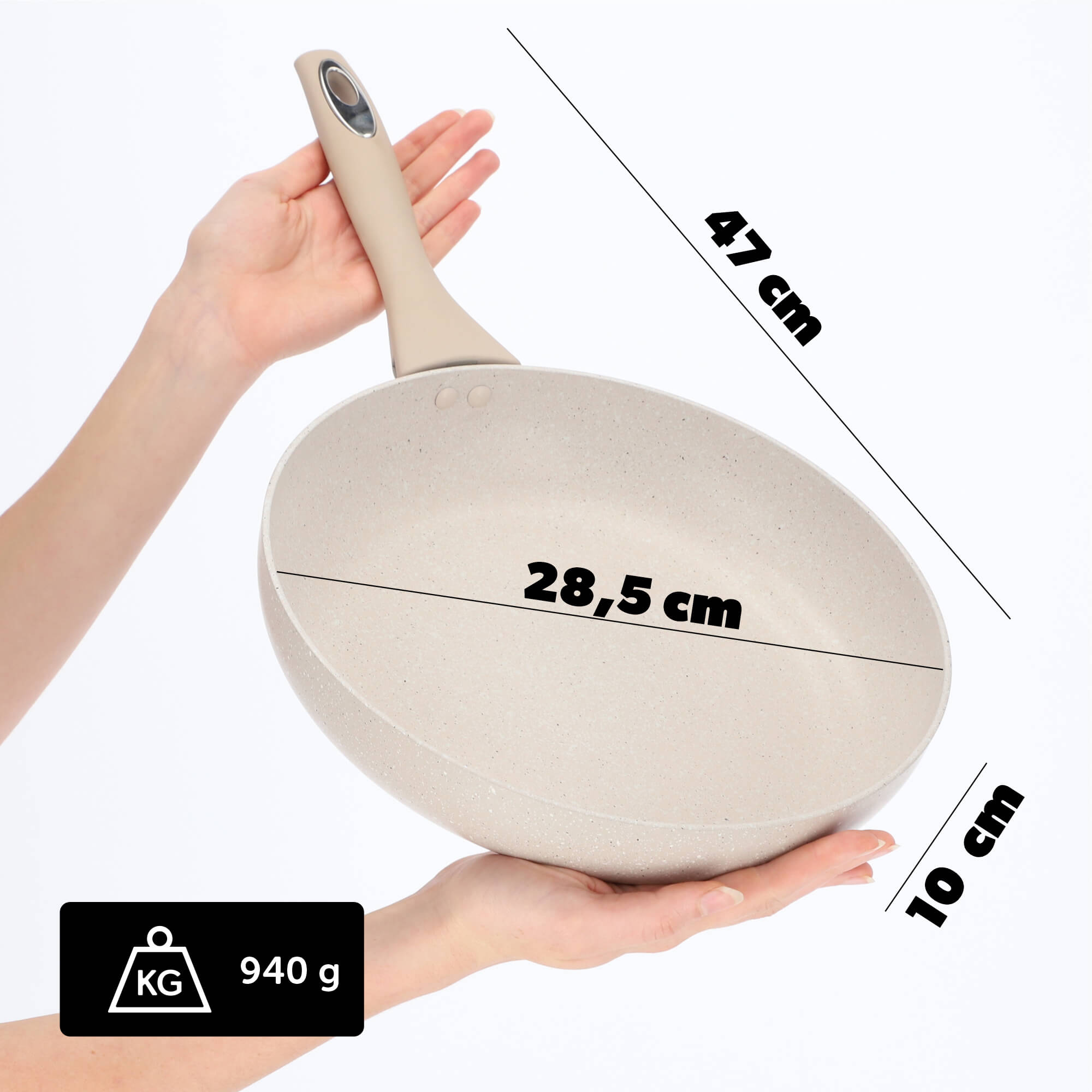 Patelnia z powłoką nieprzywierającą 28 cm