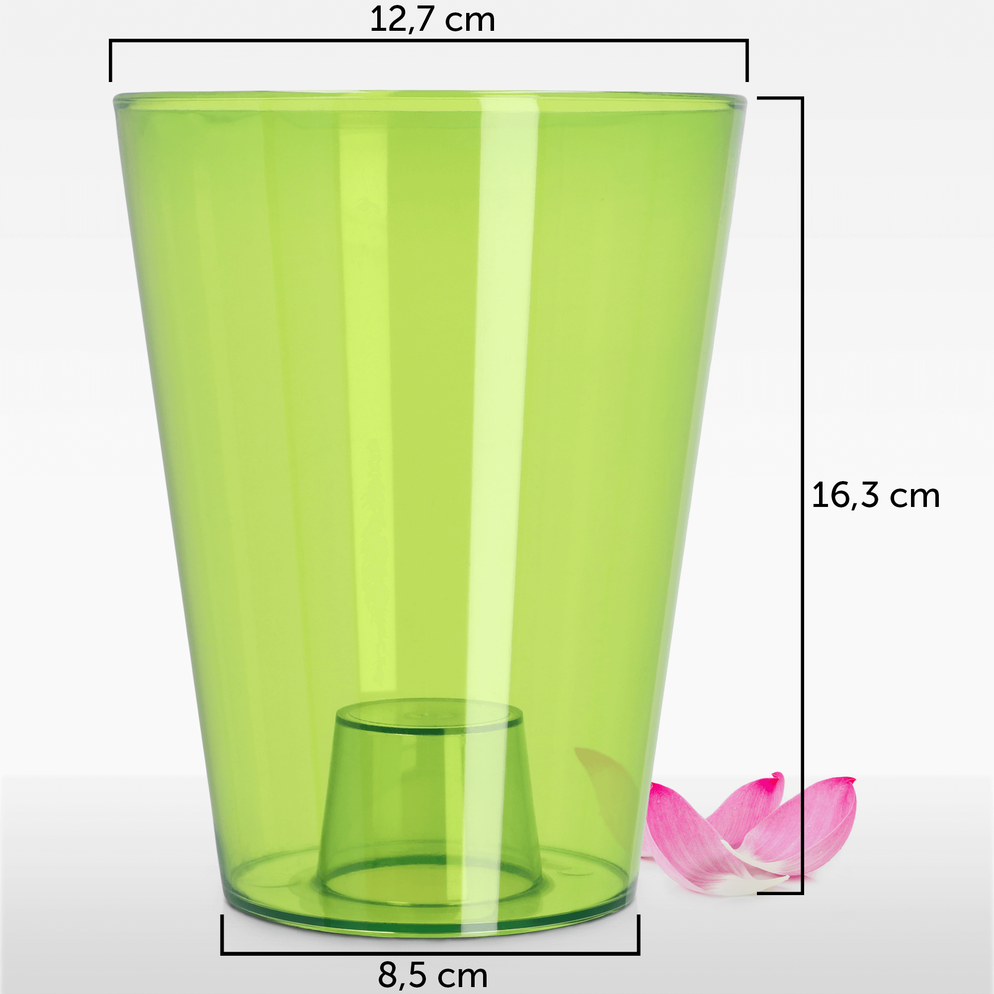Doniczka okrągła Menfi 12 cm, zielona