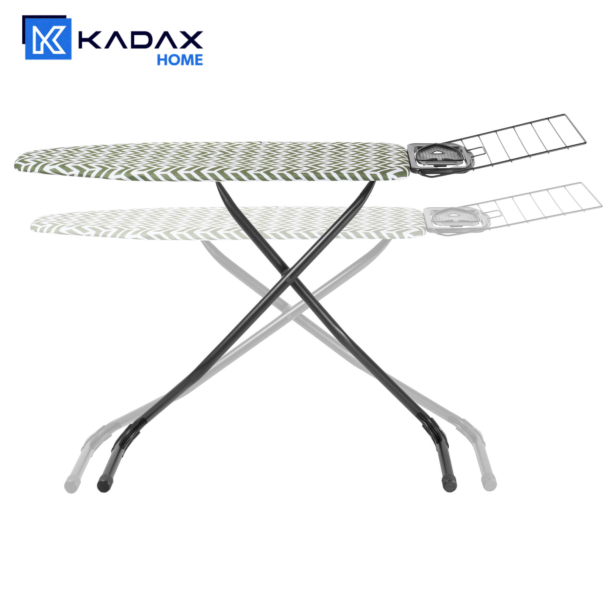 Deska do prasowania Hem 120 x 42 cm, zielona z uchwytem