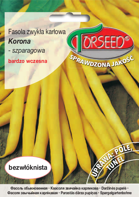 Fasola zwykła karłowa szparagowa żółtostrąkowa Korona 30g