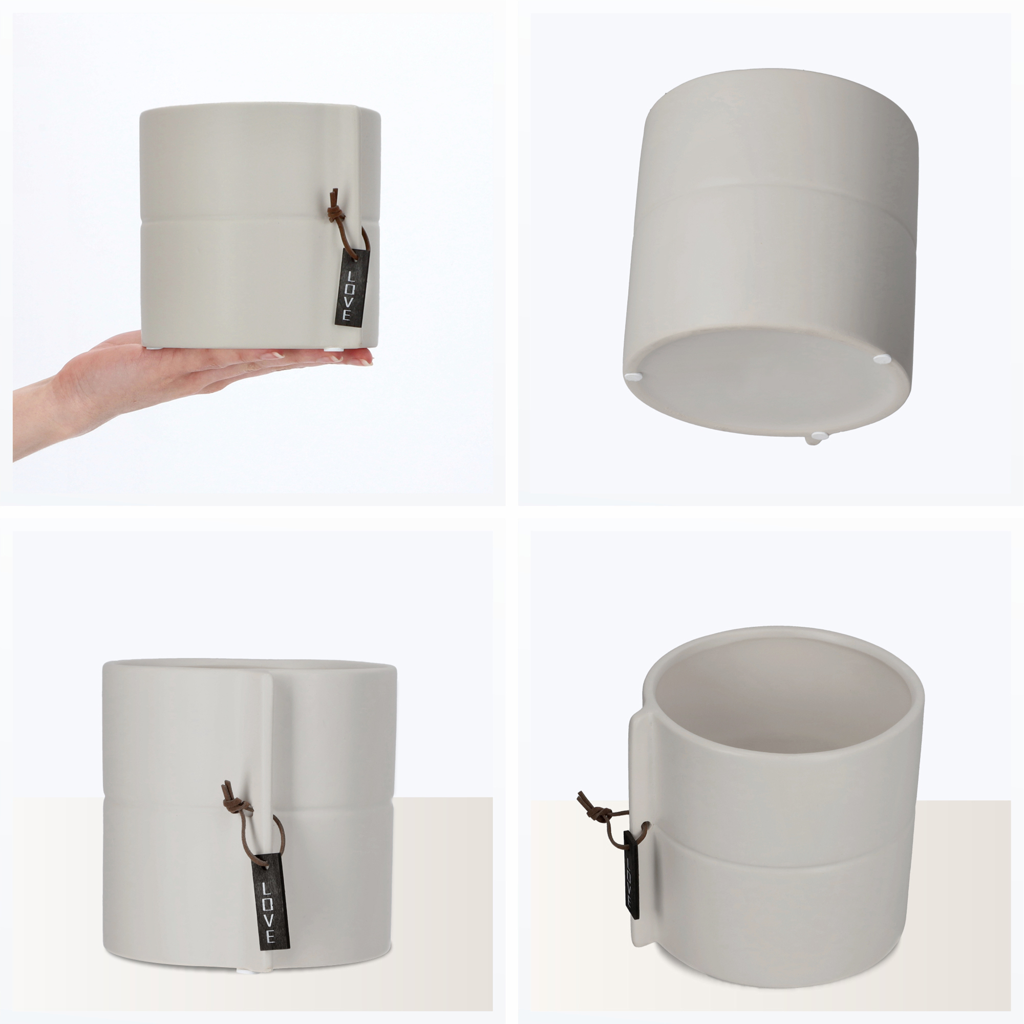 Osłonka ceramiczna 13 cm, szara