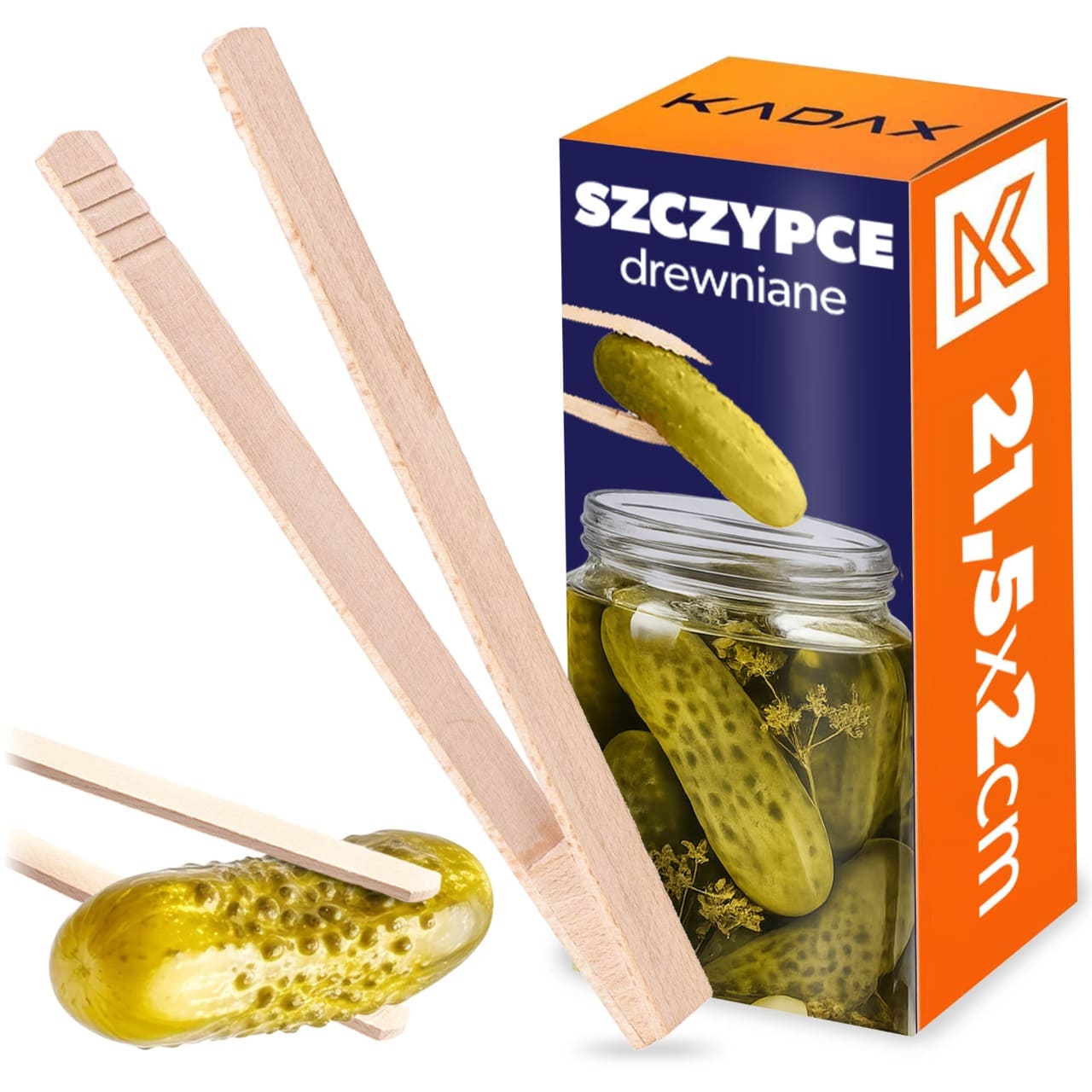 Szczypce drewniane do ogórków Vetice 21.5 cm
