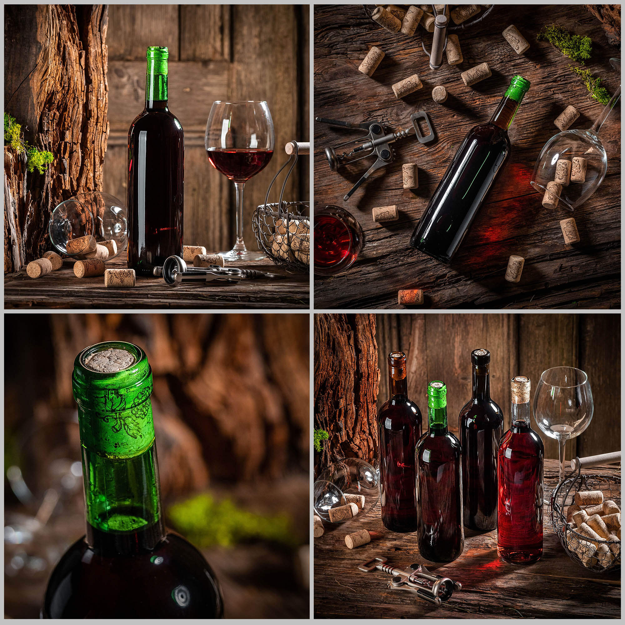 Butelka na wino Biagio 750ml zielona bez korka 1 szt.