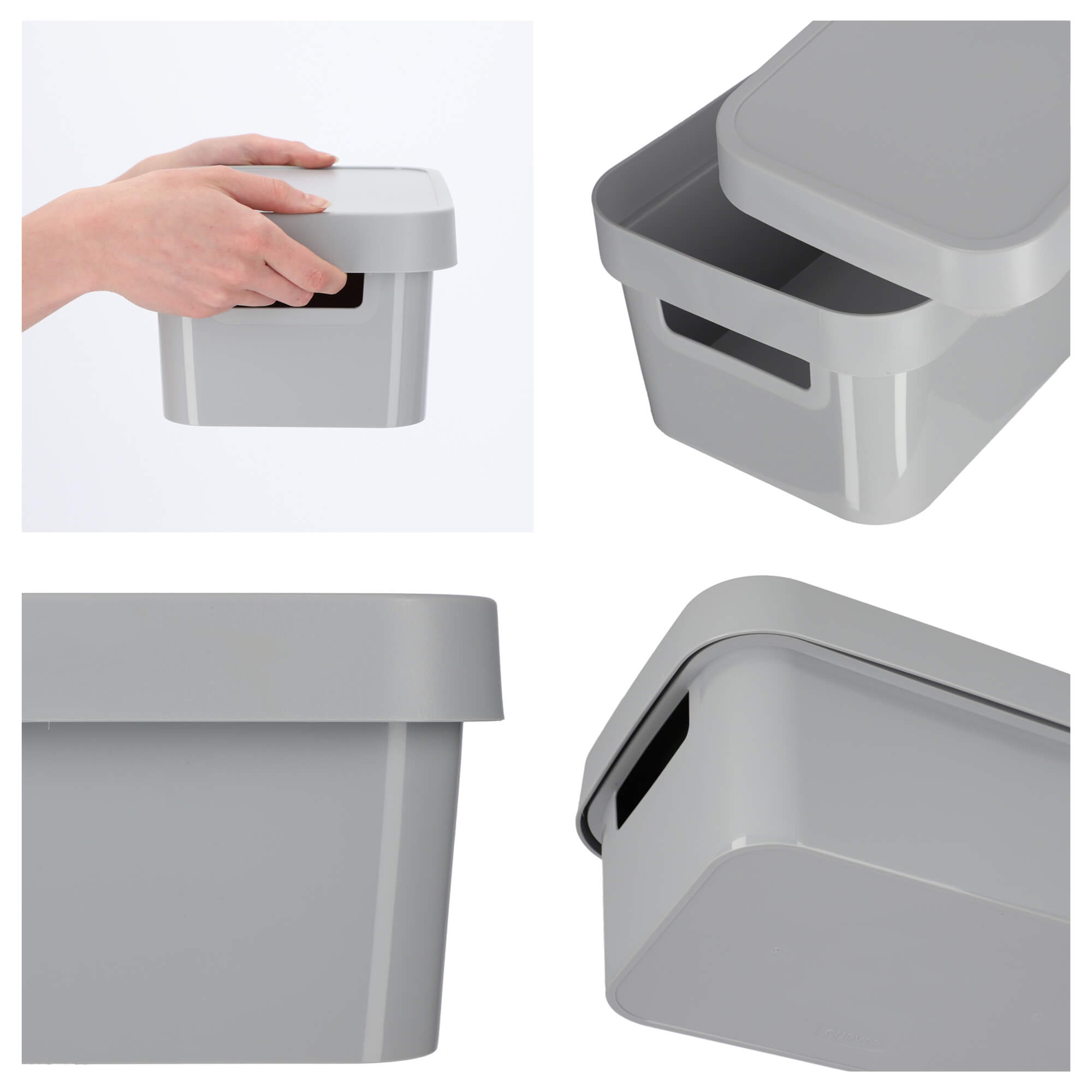 Pojemnik z pokrywką Infinity Curver 4.5L, jasny szary
