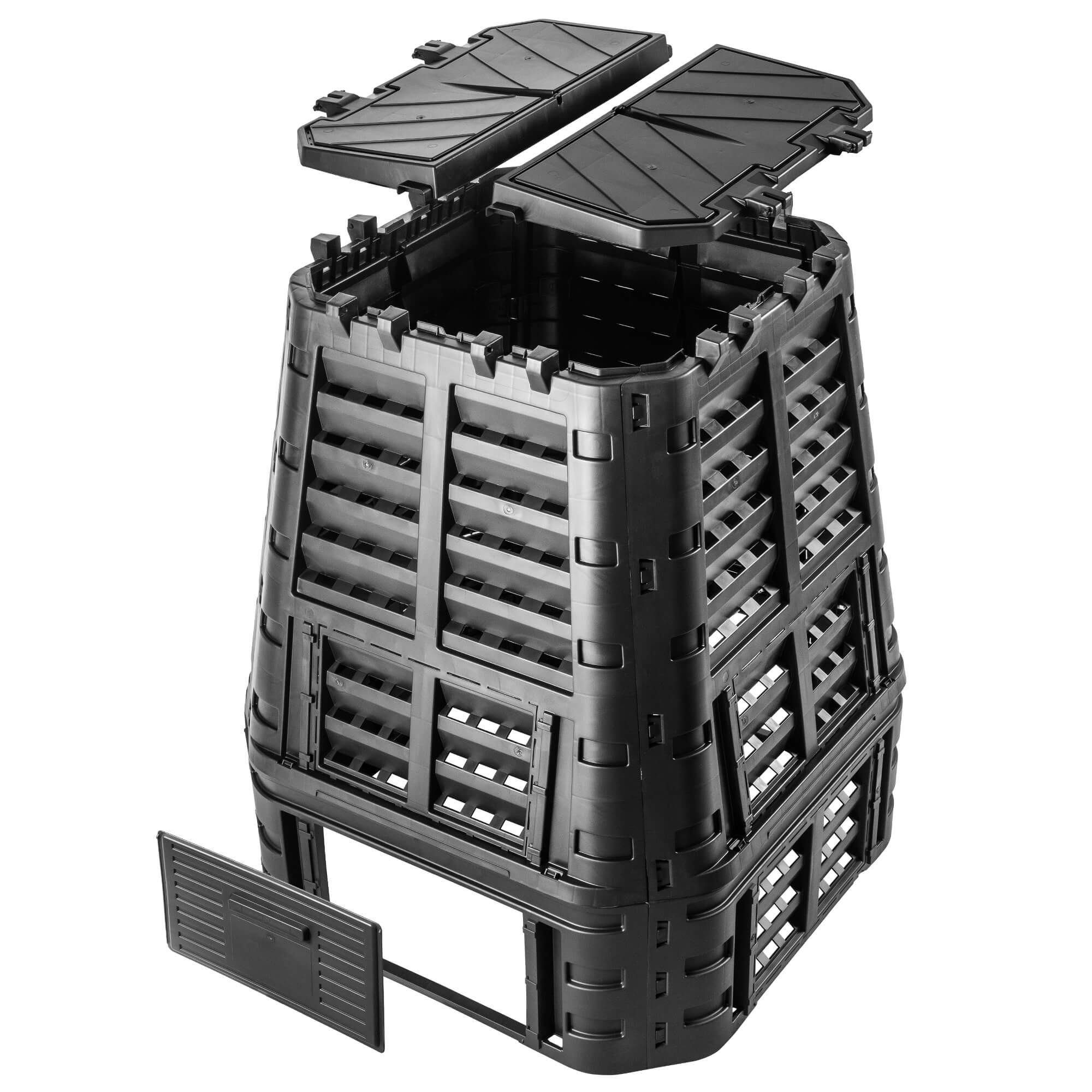 Kompostownik ogrodowy Boko 740L, czarny
