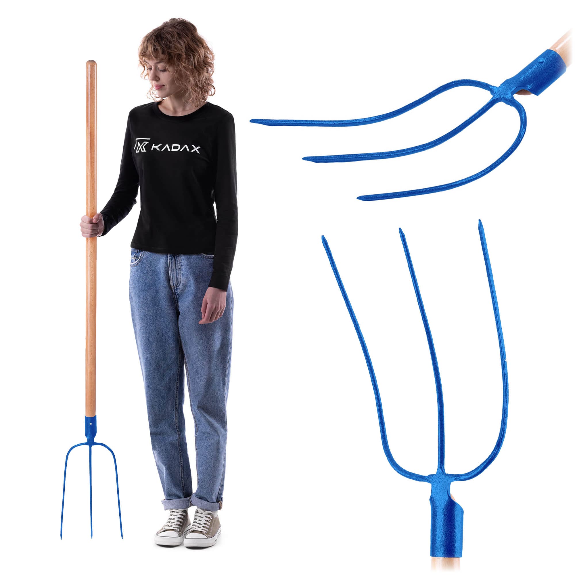 Widły stalowe do siana Macra 3 zęby, 160 cm