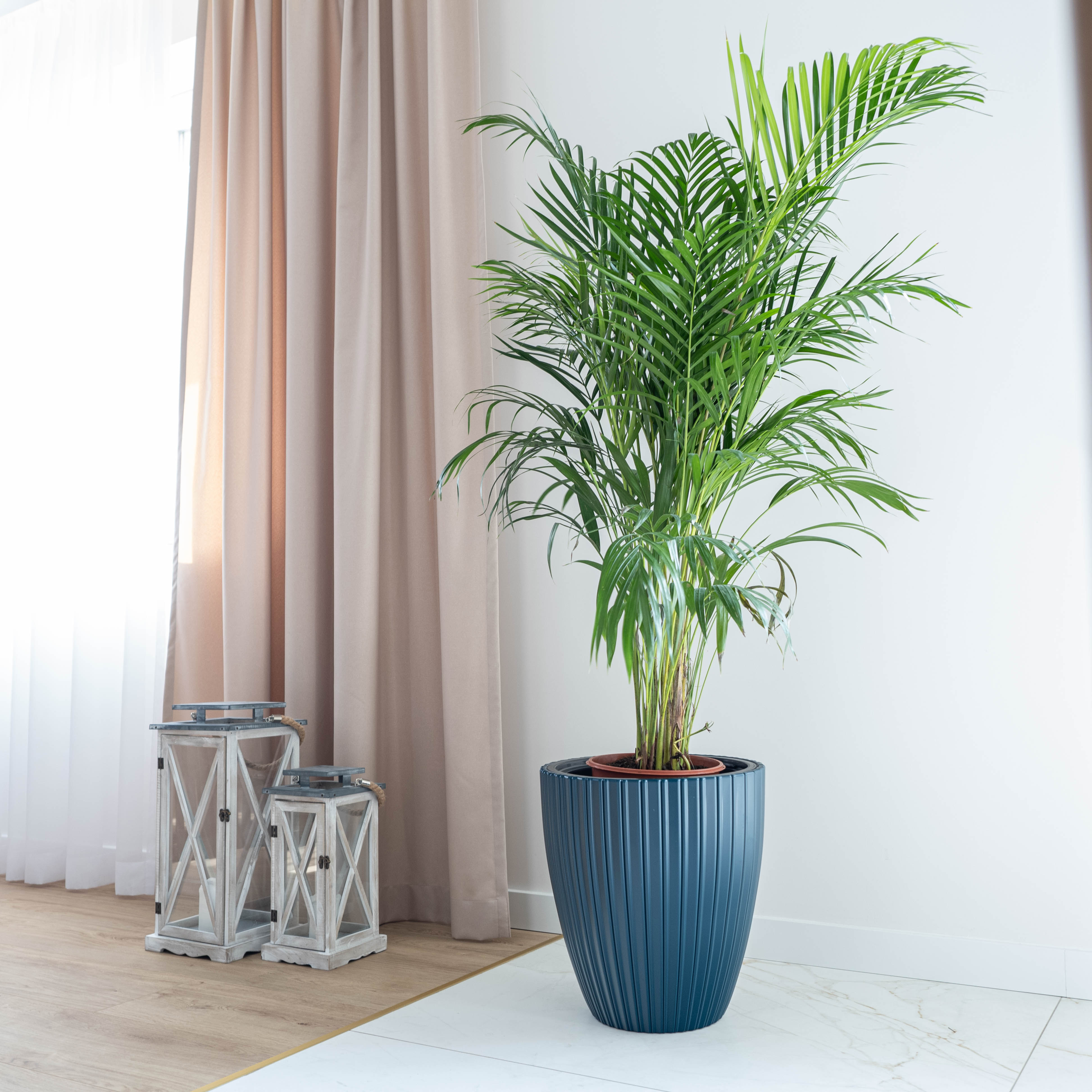 Doniczka na kwiaty Raivael 30 cm granatowa