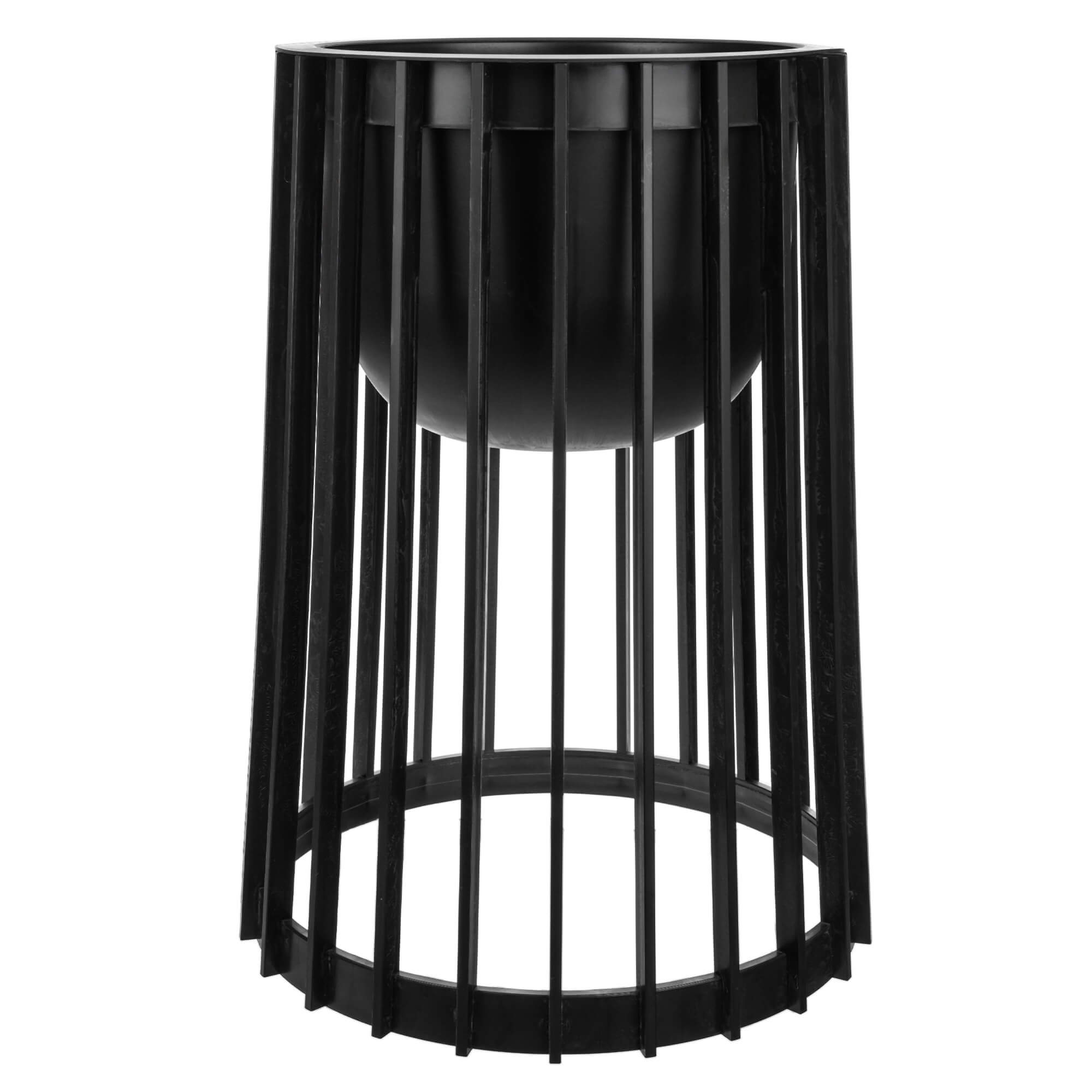 Kwietnik dwustronny Aytre 40 cm czarny + wkład