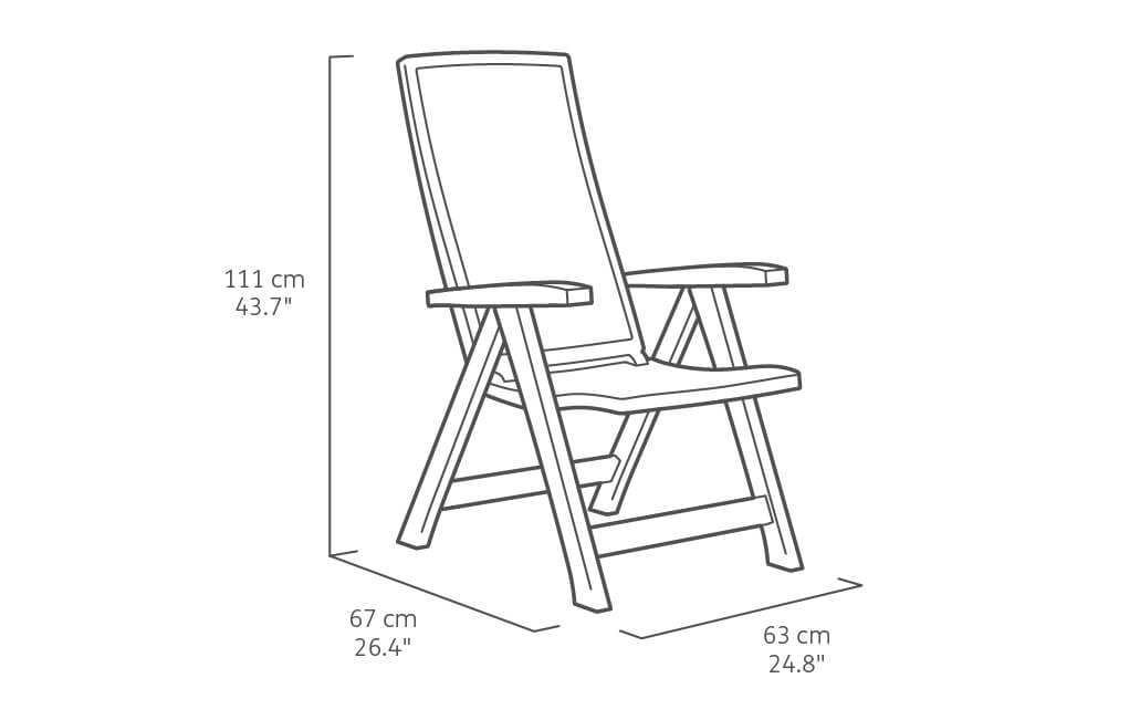 Fotel ogrodowy Keter Montreal 60 x 105 cm 2 szt., cappuccino
