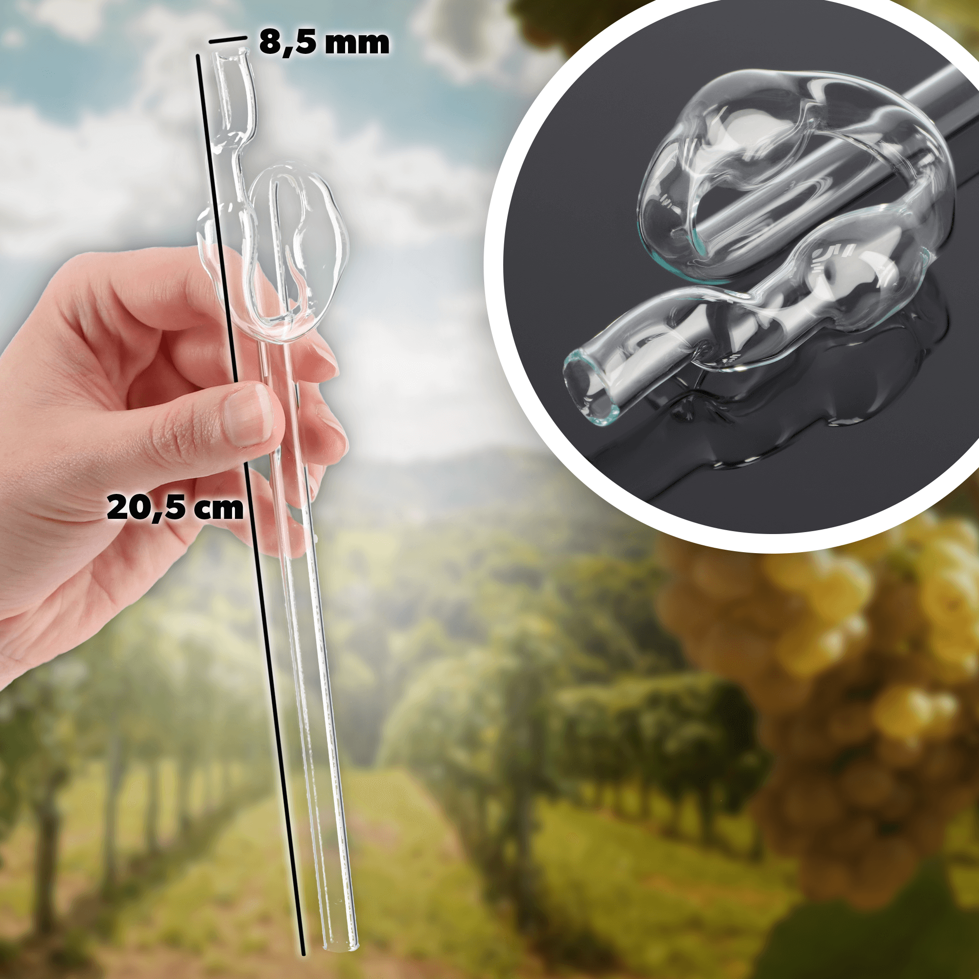 Zestaw winiarski balon 25L + korek nr.3 + szklana rurka