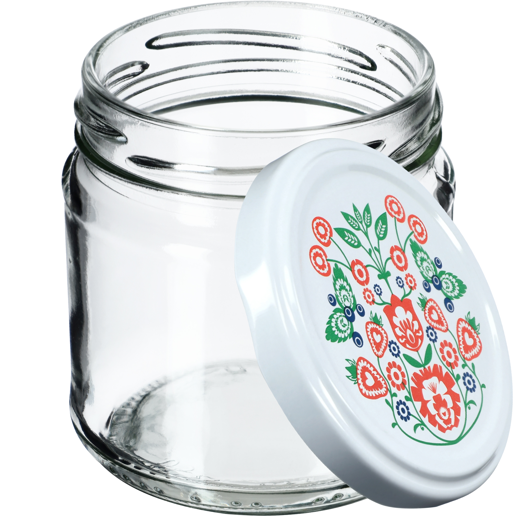 Słoiki na przetwory Lerma 200ml 50szt fi 66 mm + wieczka "Folklor"