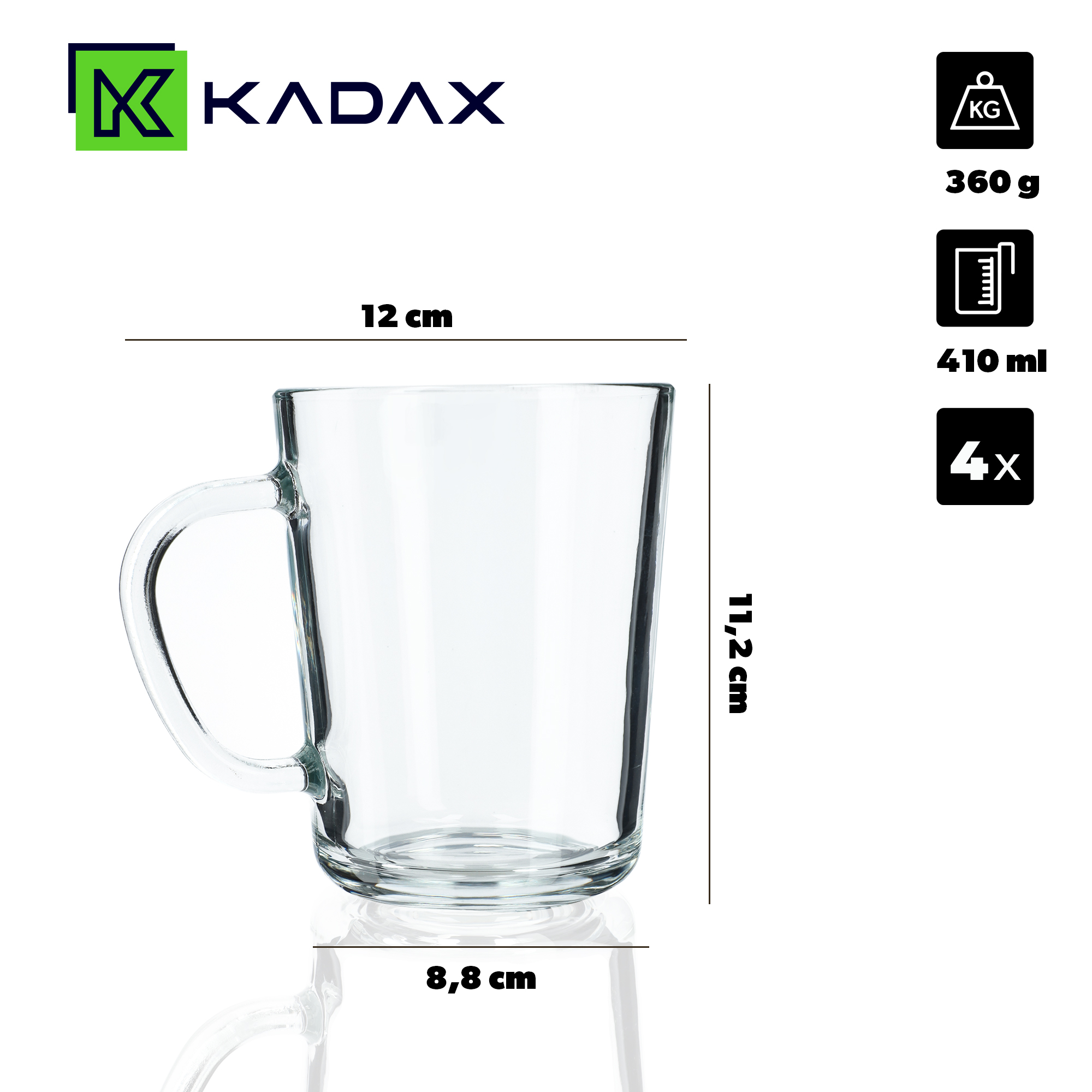 Kubek Rovte 410 ml, 4 szt.