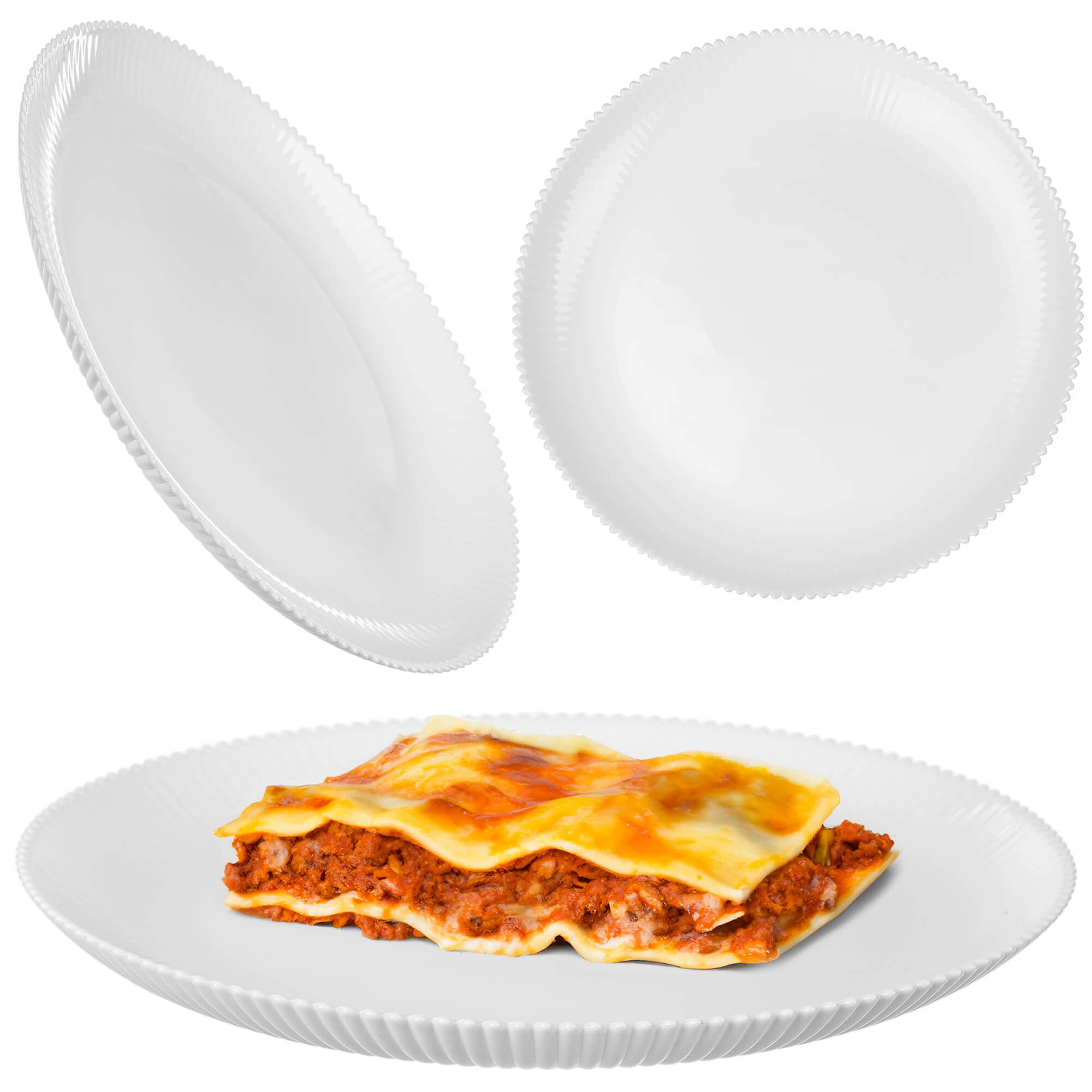 Zestaw obiadowy Regno salaterka 15 cm + talerz deserowy + talerz płytki biały 1 kpl.