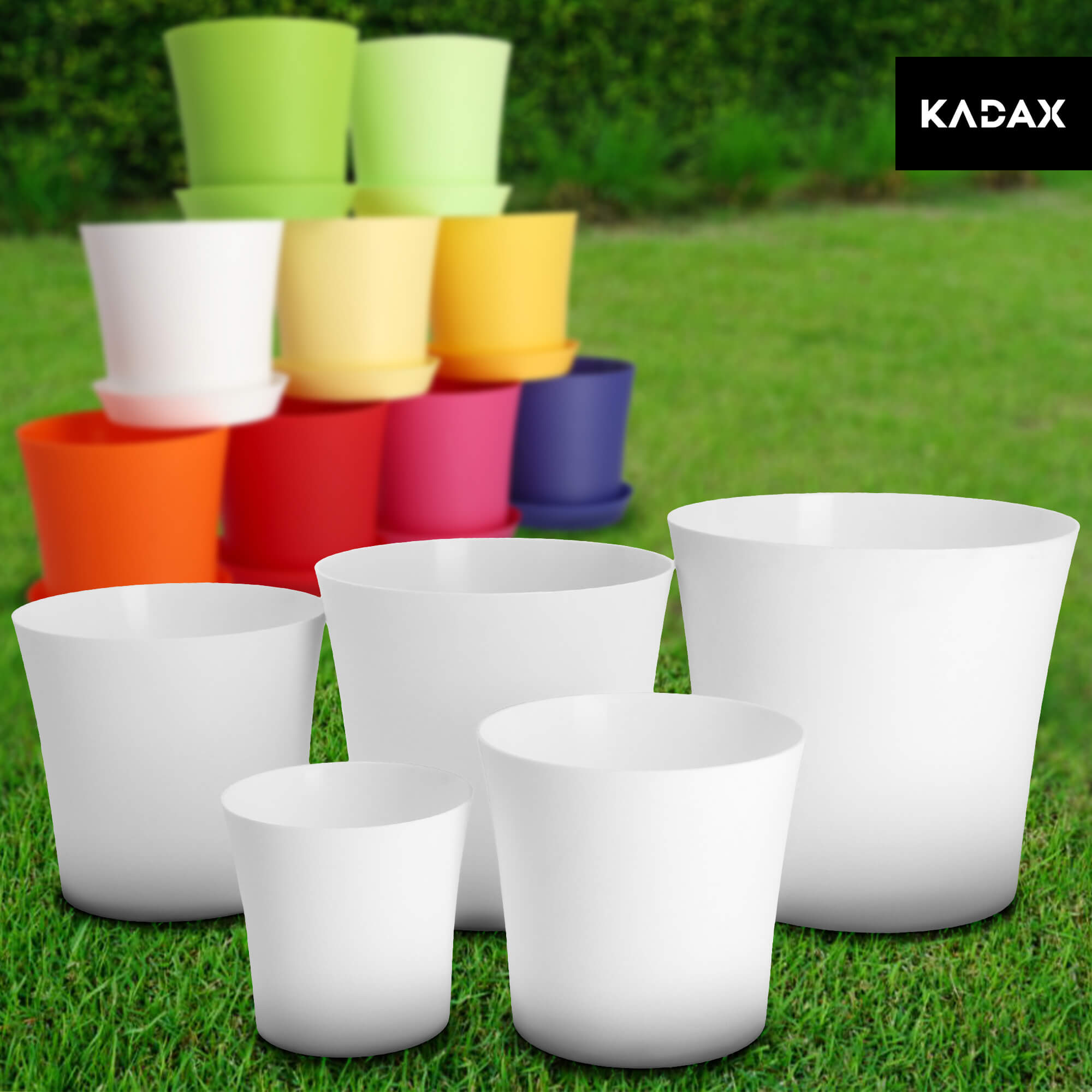 Doniczka na kwiaty Ersa 14 cm, biała