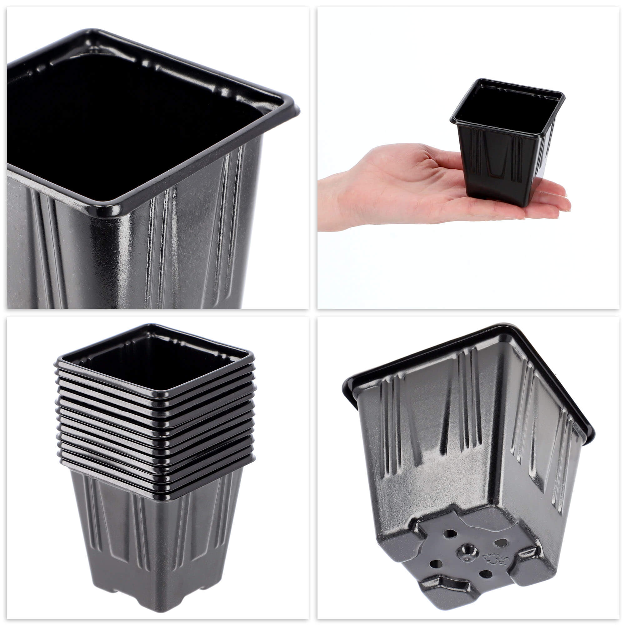 Doniczki rozsadowe kwadratowe Corse 7 cm, 12 szt.