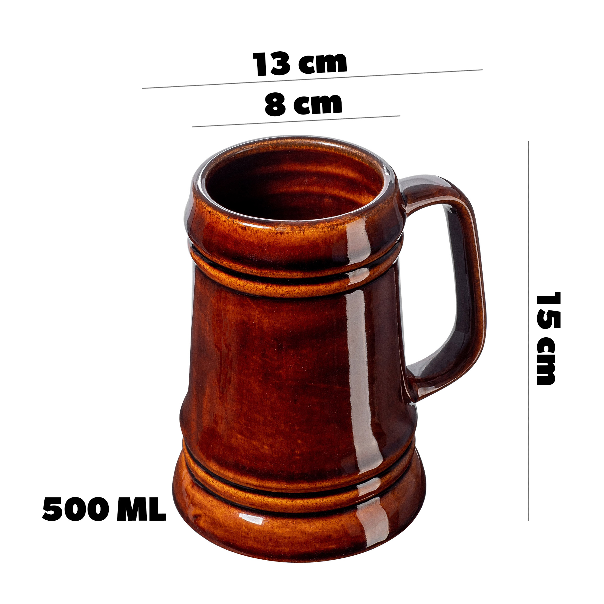 Kufel kamionkowy Olympia 0.5L, 4 szt.