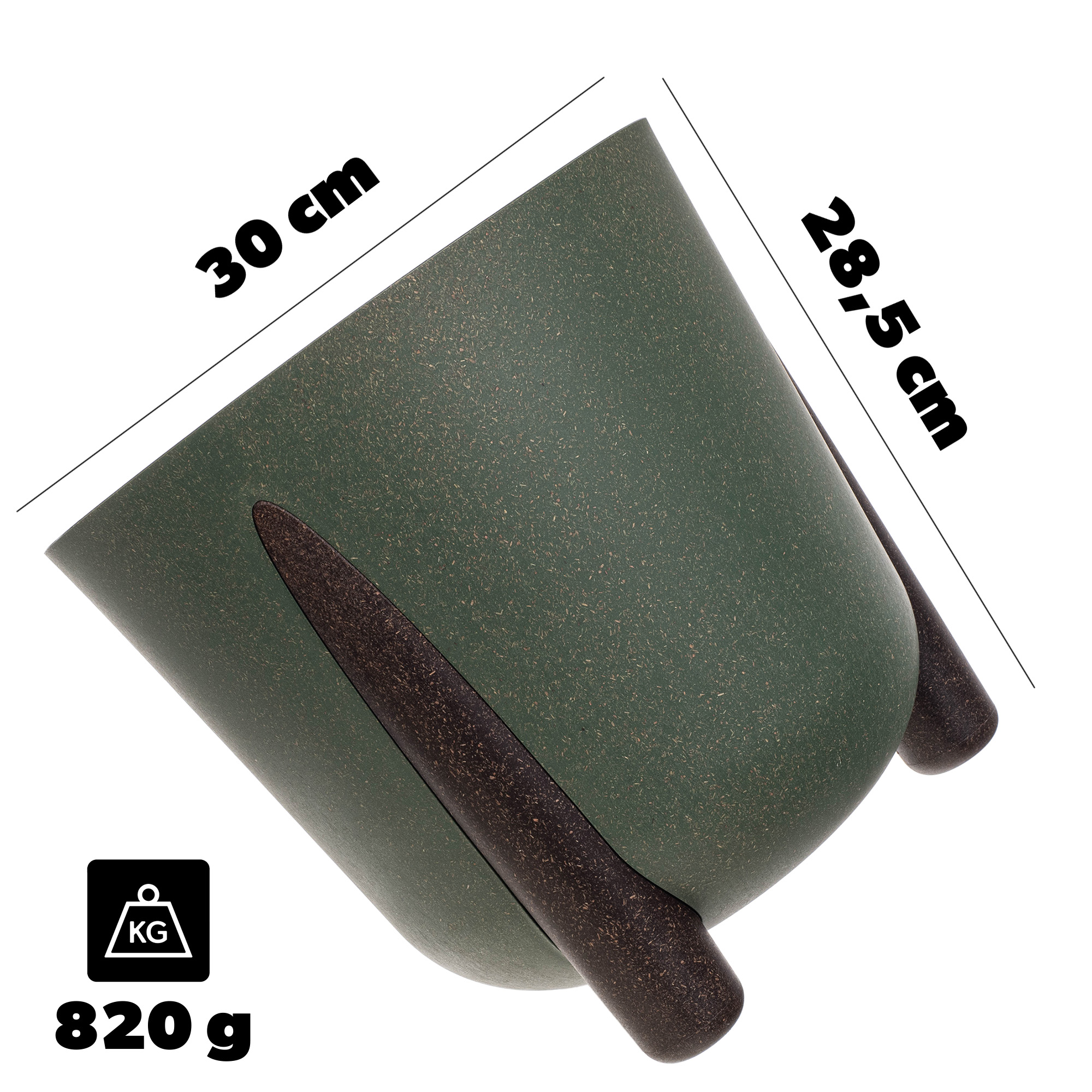 Doniczka osłonka Nauze 30cm zielona
