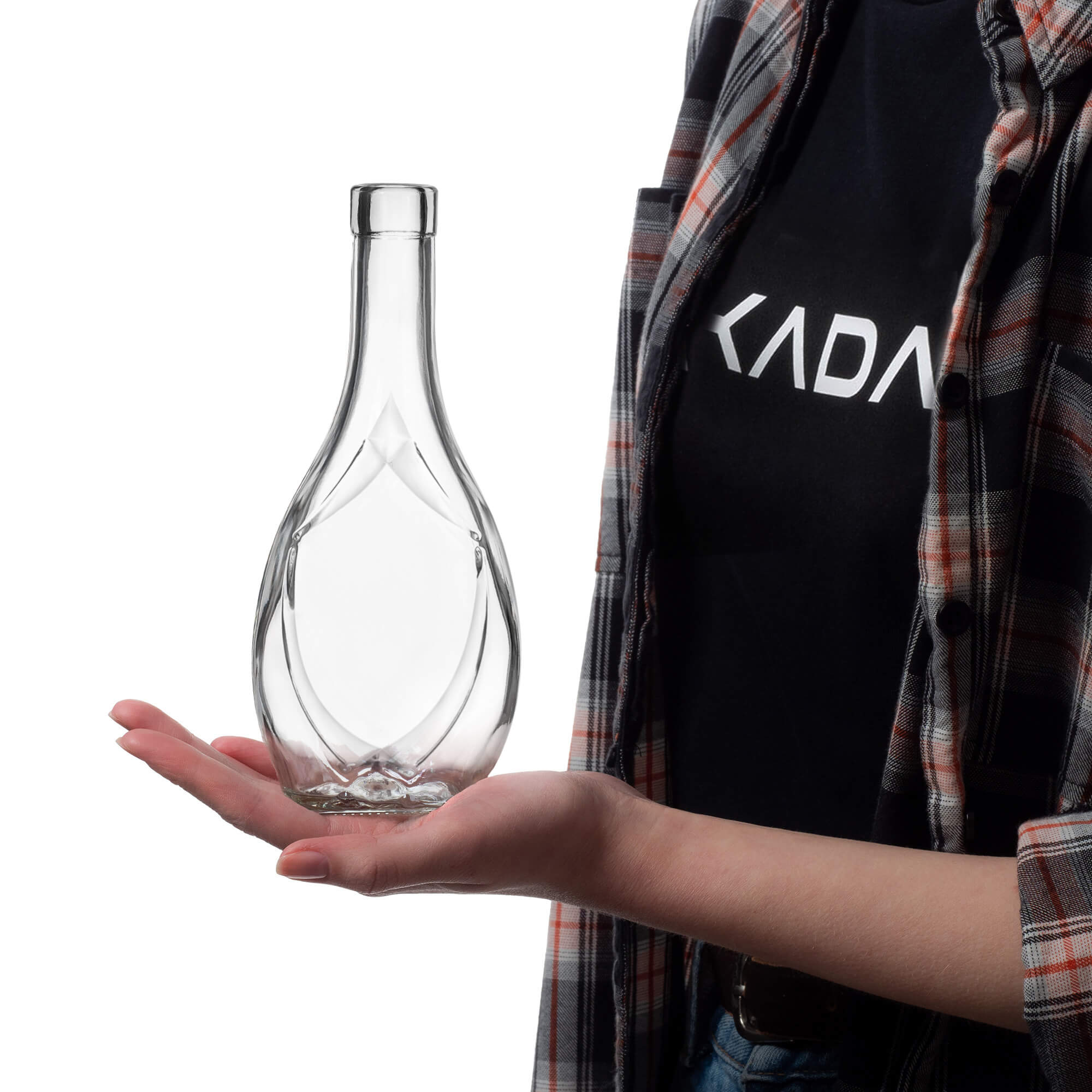 Szklana butelka na nalewkę Icona 250ml z korkiem syntetycznym 10 szt.