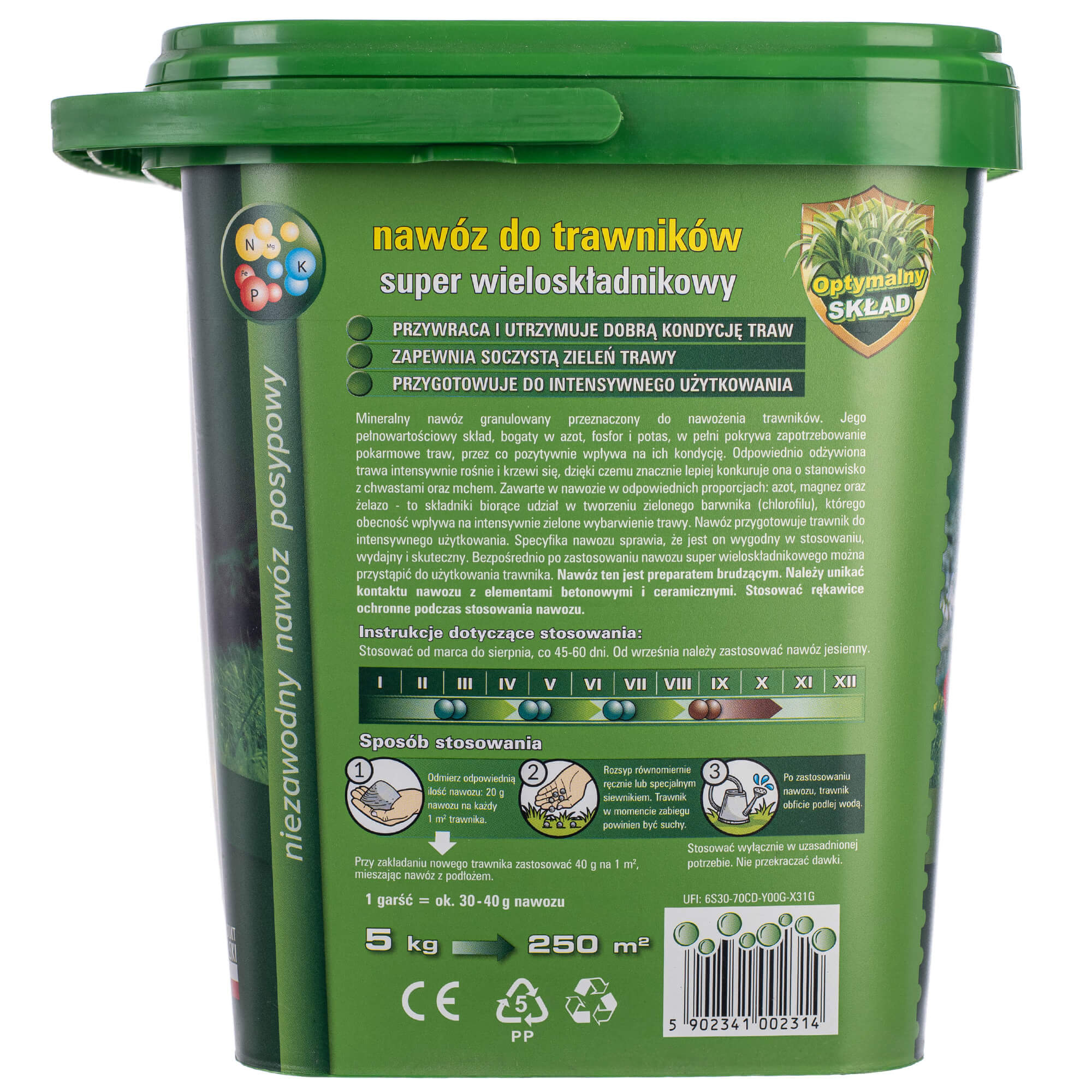 Agrecol Nawóz Trawnik Wieloskł.gra 5kg 
