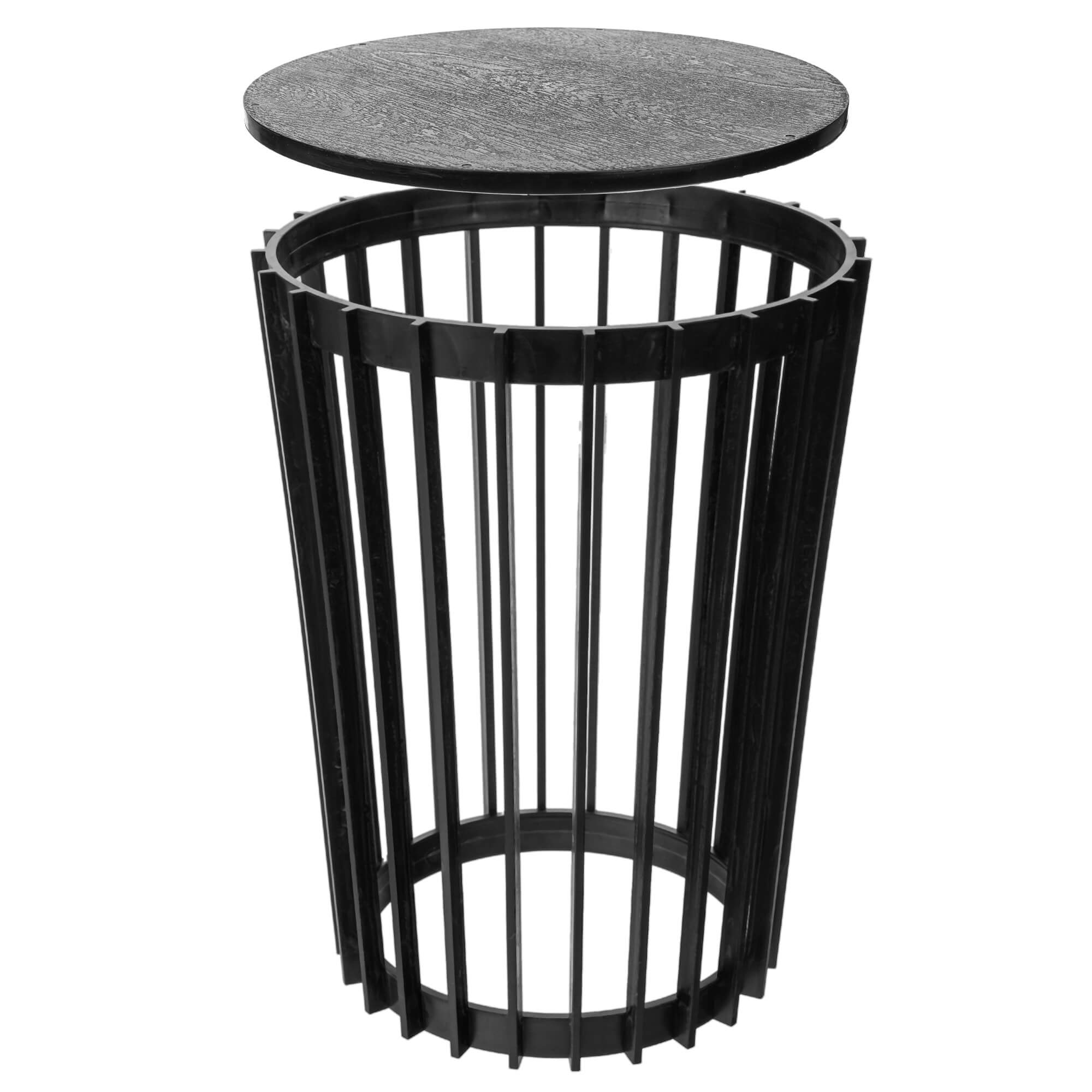 Kwietnik dwustronny Aytre 54 cm czarny + blat czarny