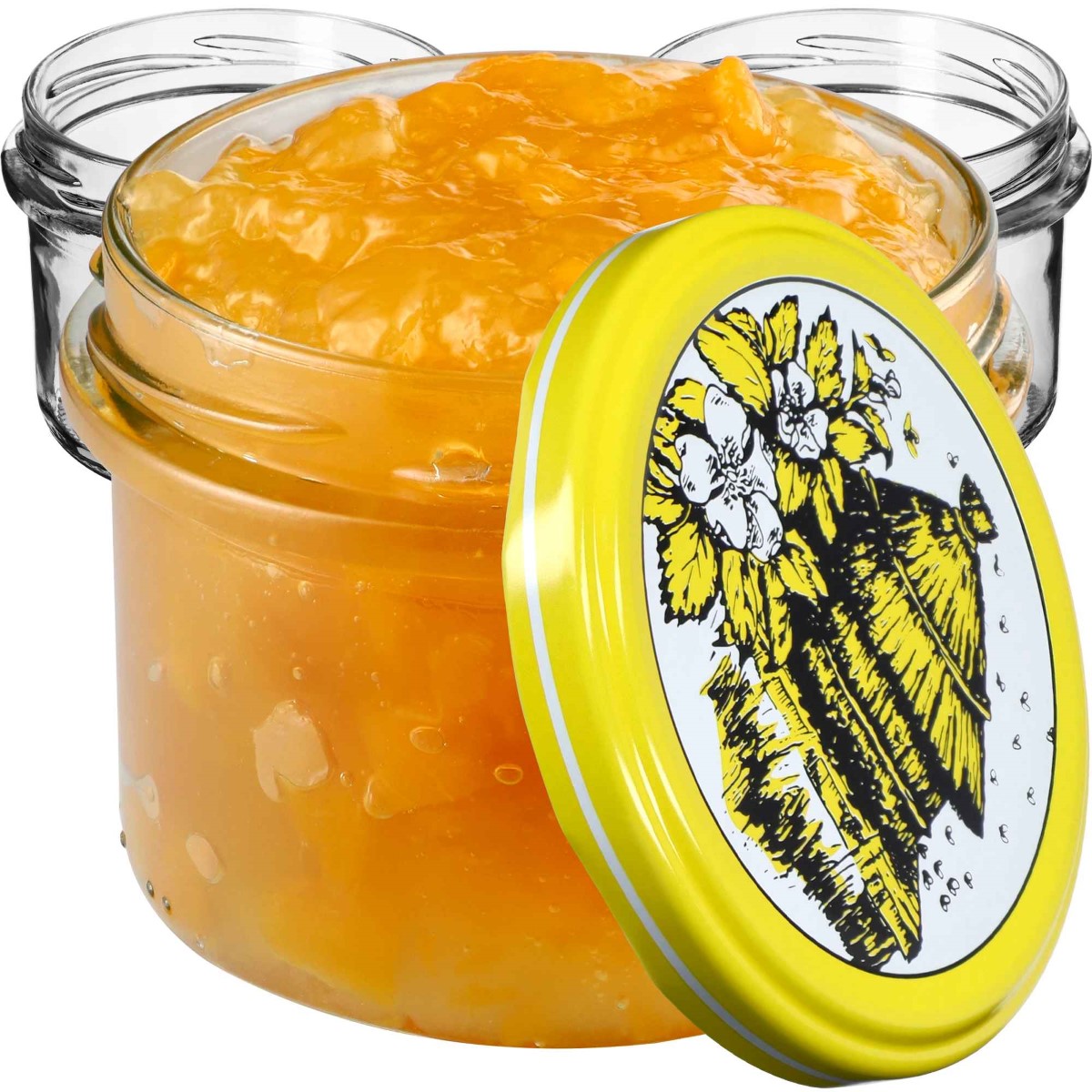 Słoiki na przetwory Tartu 235ml 20szt fi 82 mm + wieczka "Pszczoły"