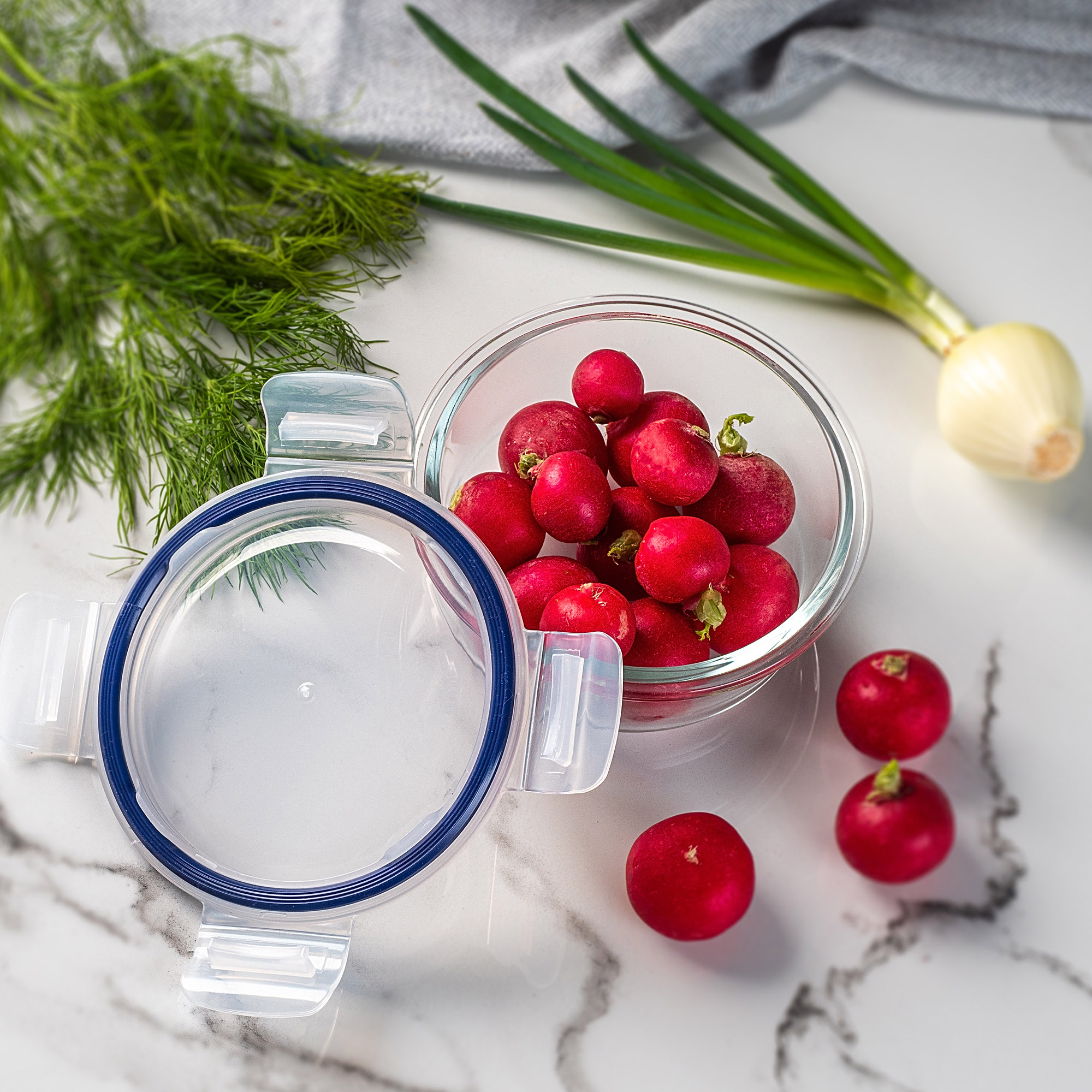 Szklany pojemnik na żywność Athie 400ml okrągły