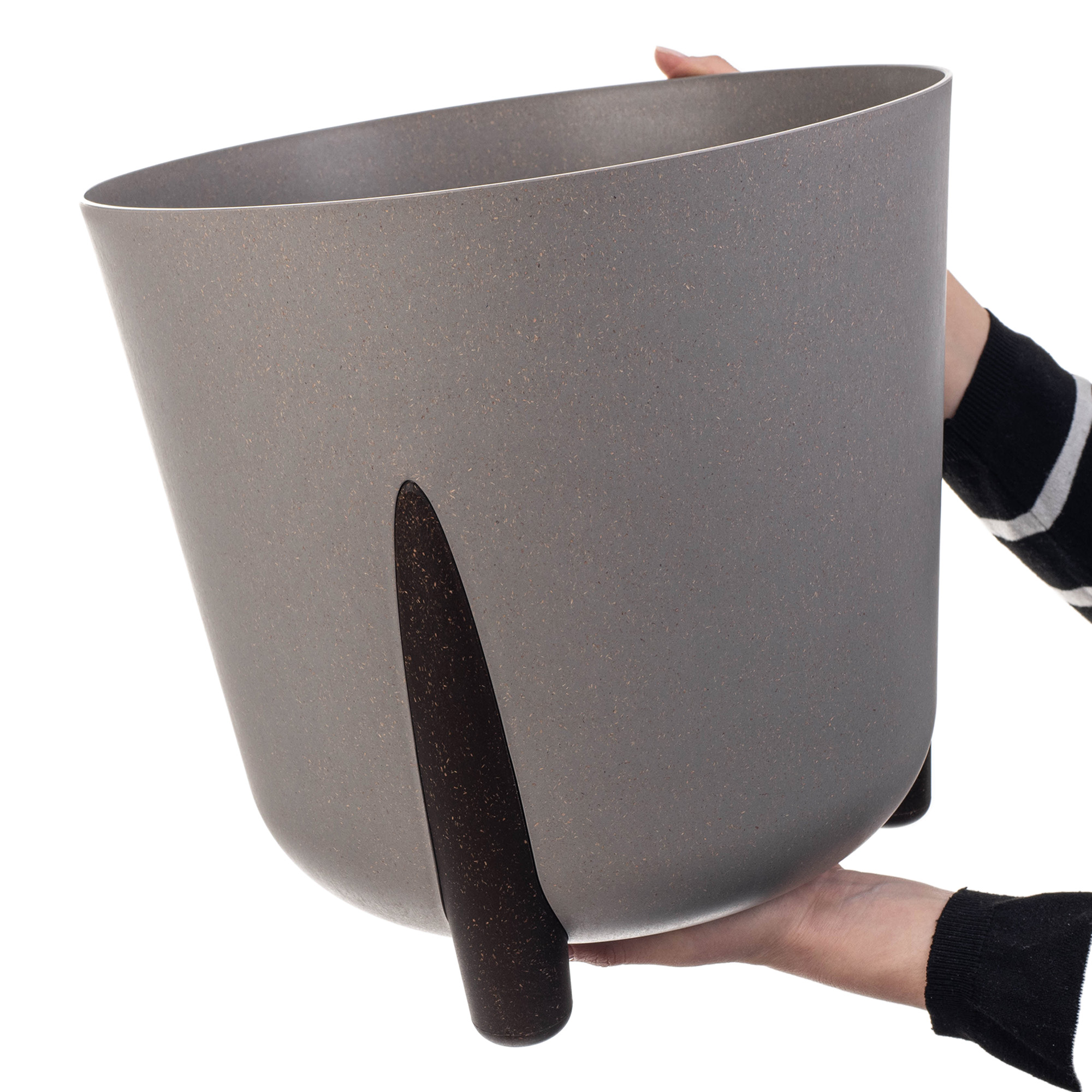 Doniczka osłonka Nauze 34cm szara