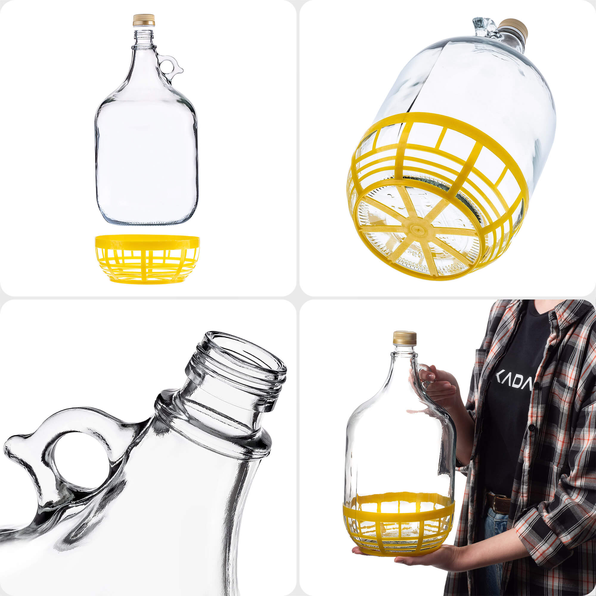 Gąsior Balon na wino z zakrętką Orto 5L