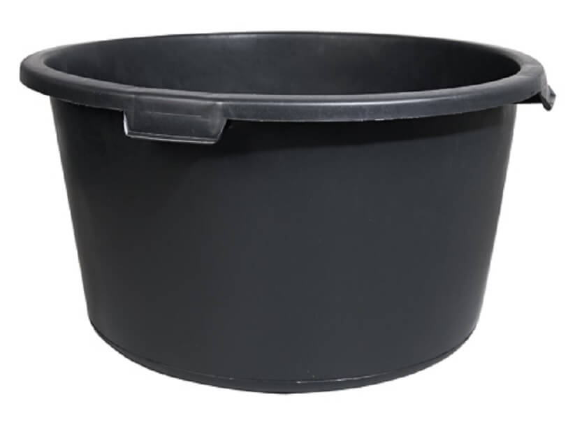 Kastra budowlana okrągła 90L, czarna