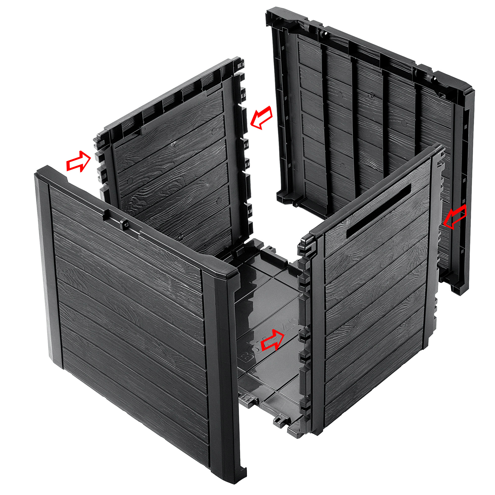 Skrzynia ogrodowa Grewena 140L, antracyt