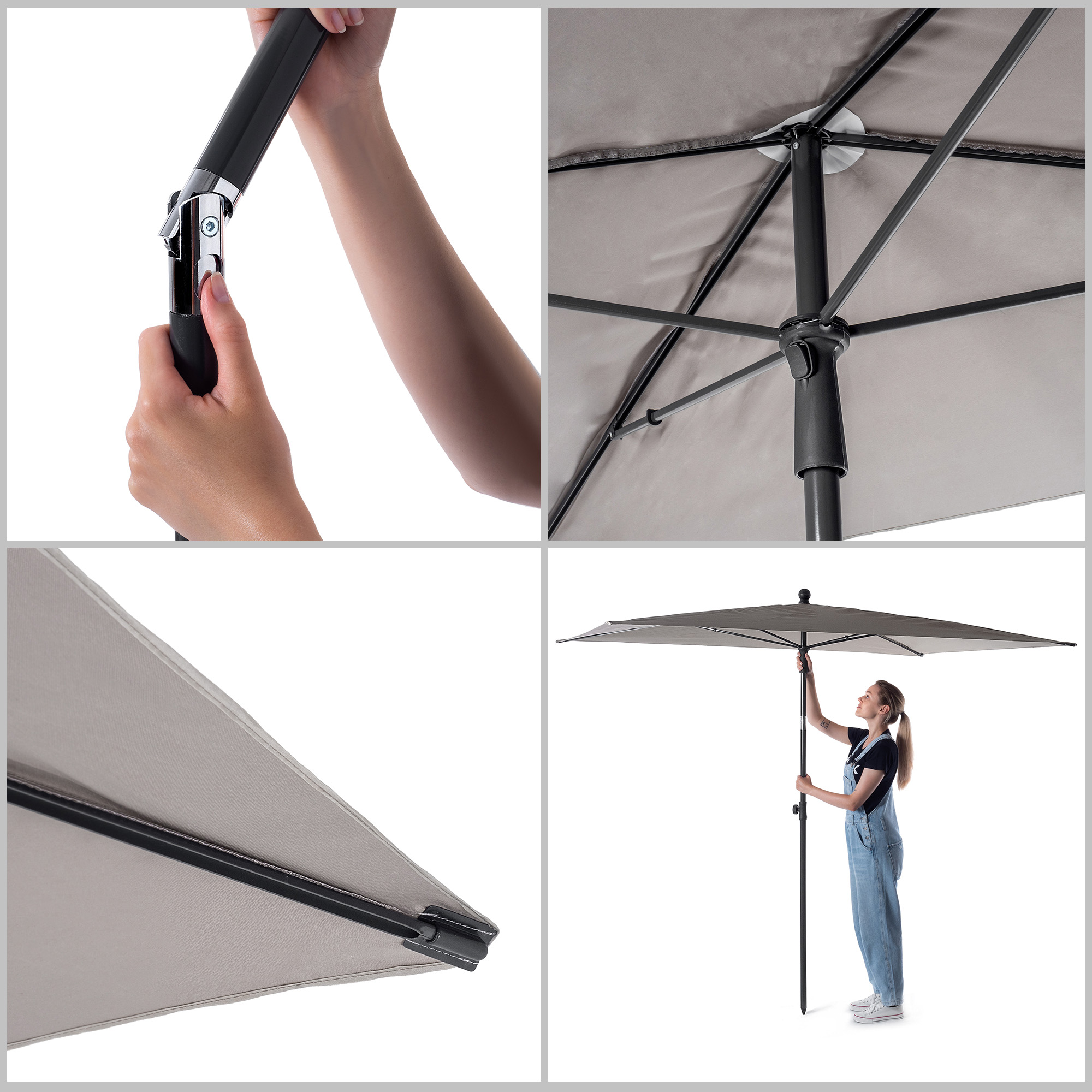 Parasol balkonowy Talaia teupe 210x140cm