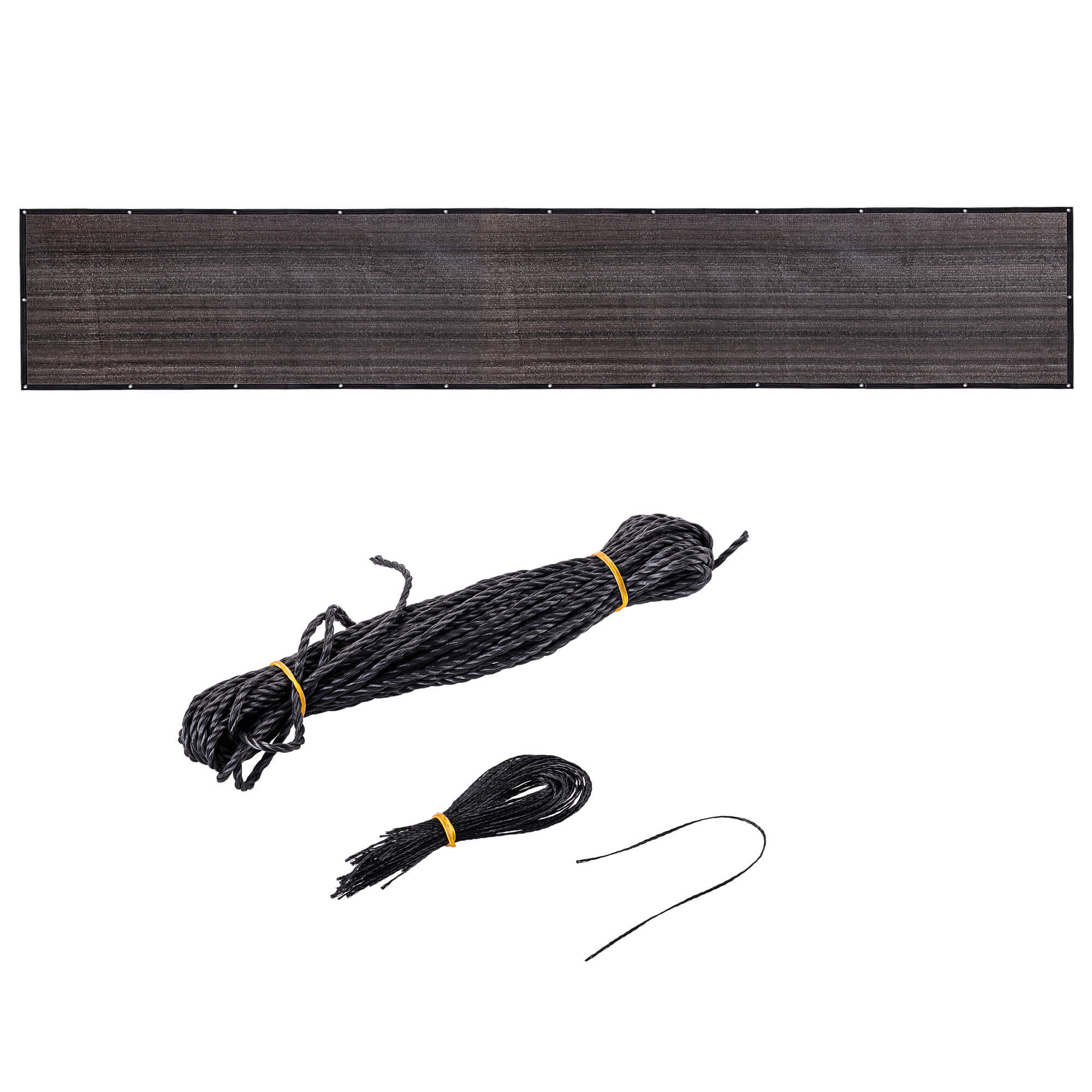 Osłona balkonowa Thus 0.95 x 4.75 m PE 180 g/m² czarna