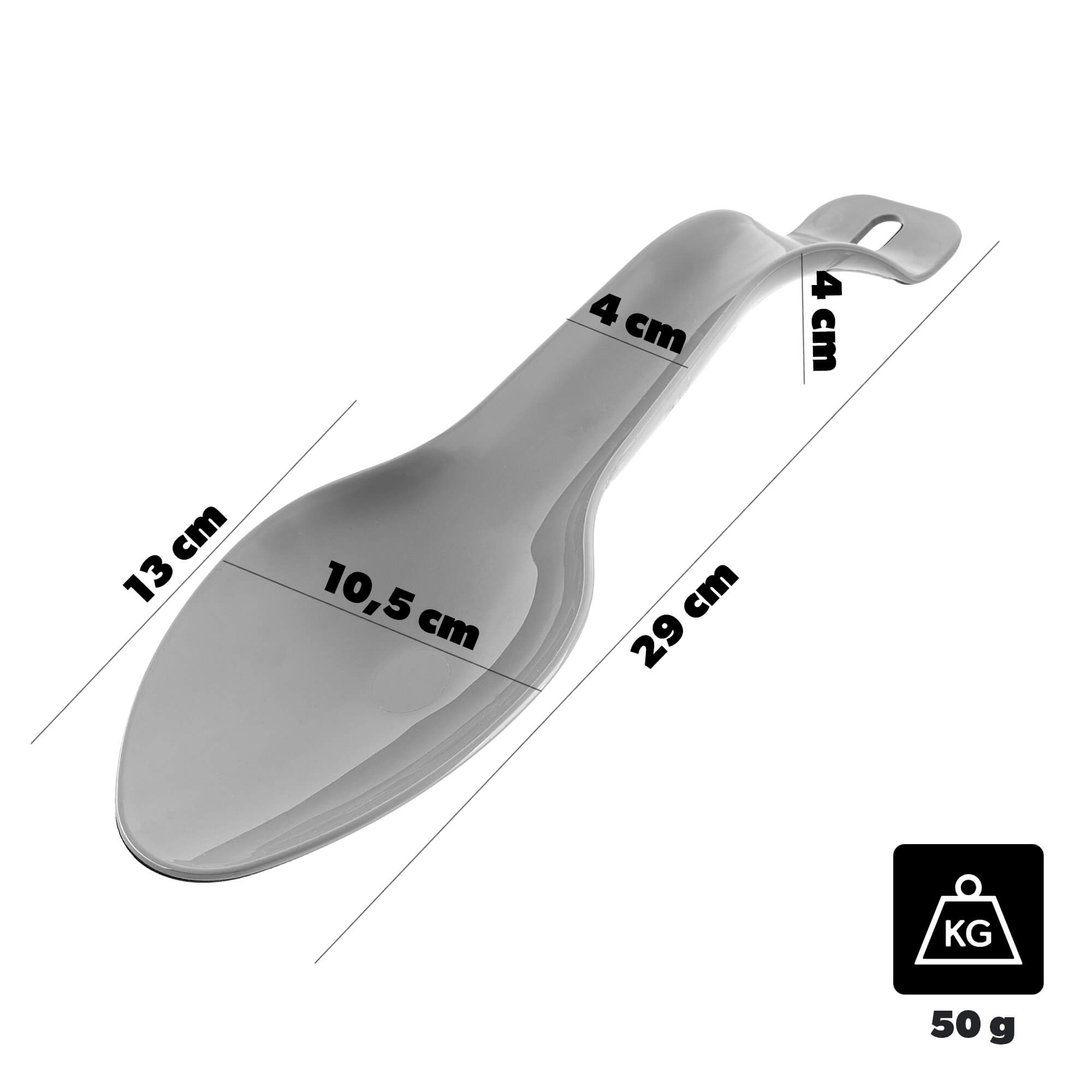 Podstawka pod łyżkę Mauro 29 x 10.5 cm szara