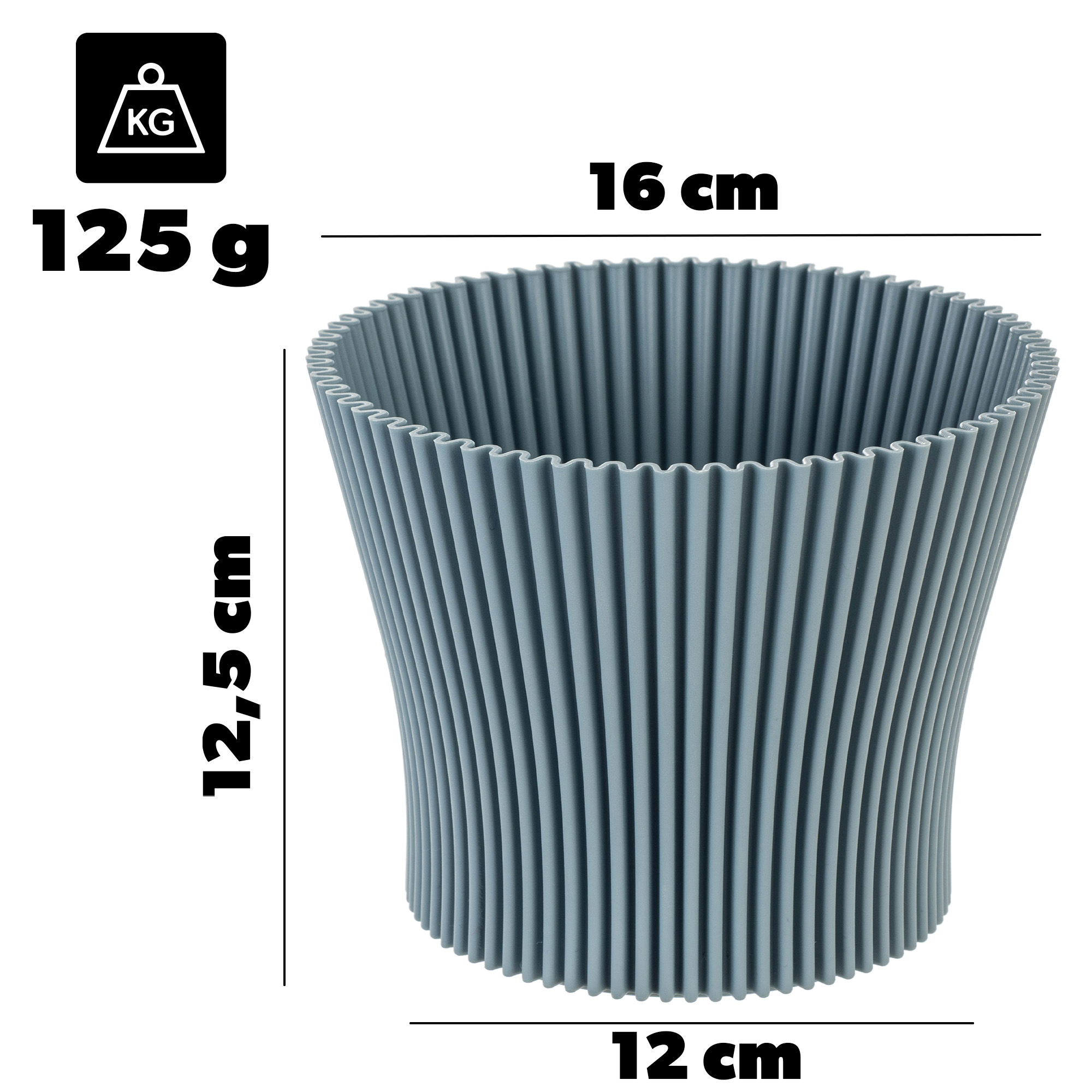 Doniczka na kwiaty Estrela 16cm błękitny
