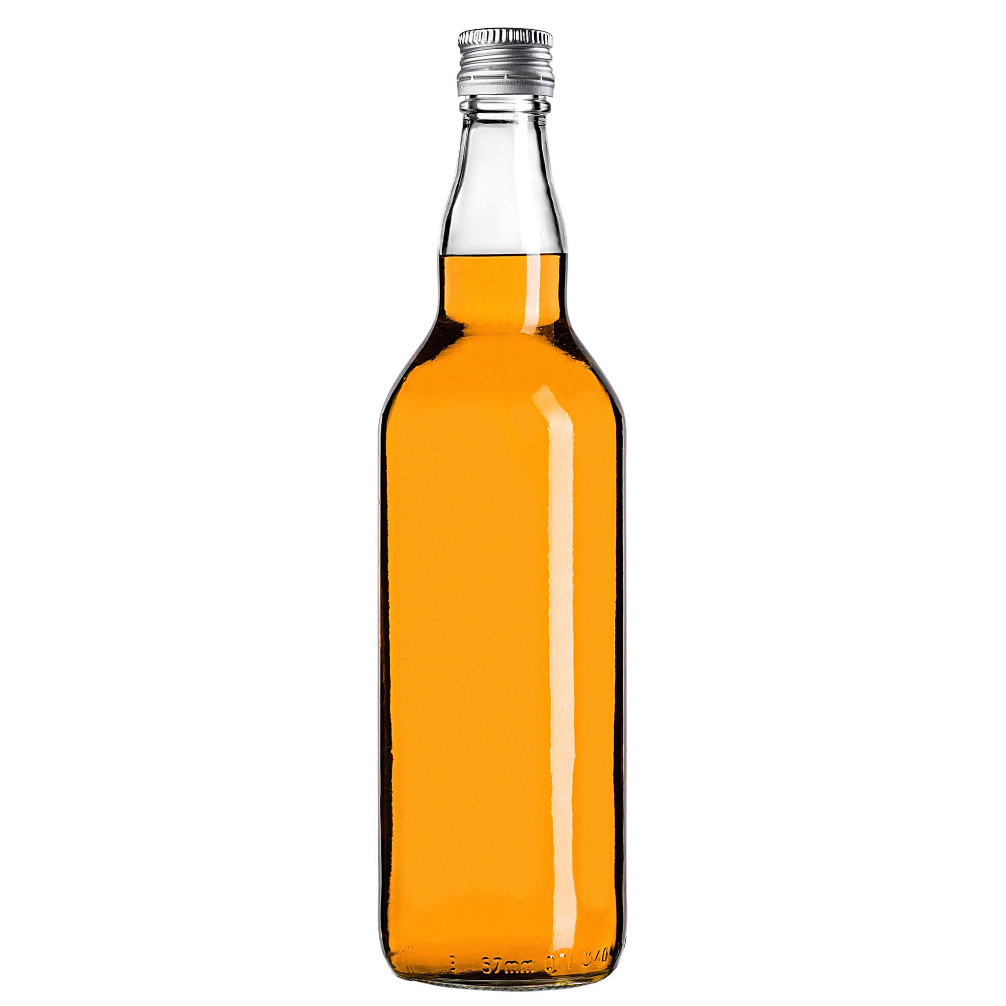 Szklana butelka Monopol 700ml z srebrną zakrętką 10 szt.