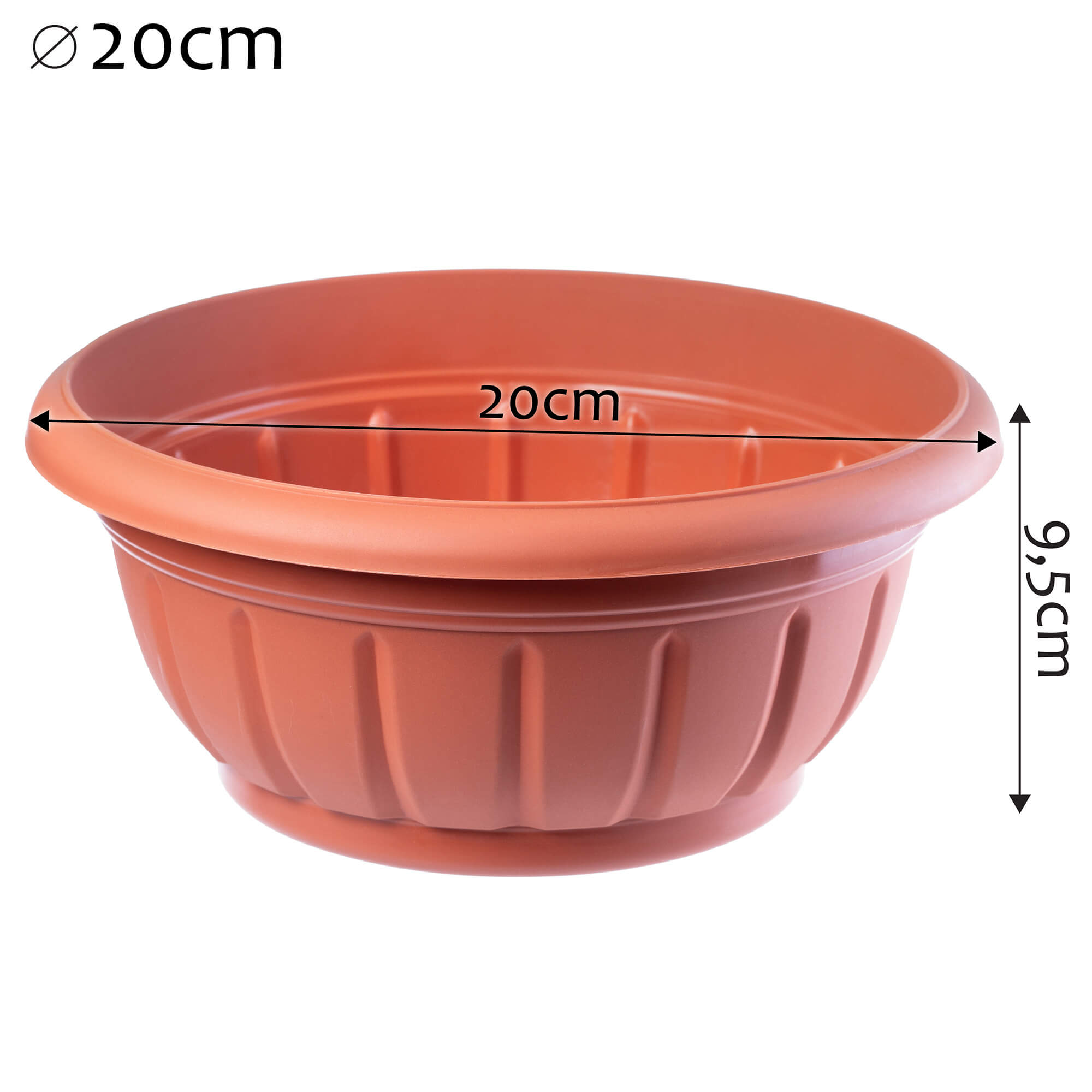 Misa na kwiaty Budrio 20 cm, terakota