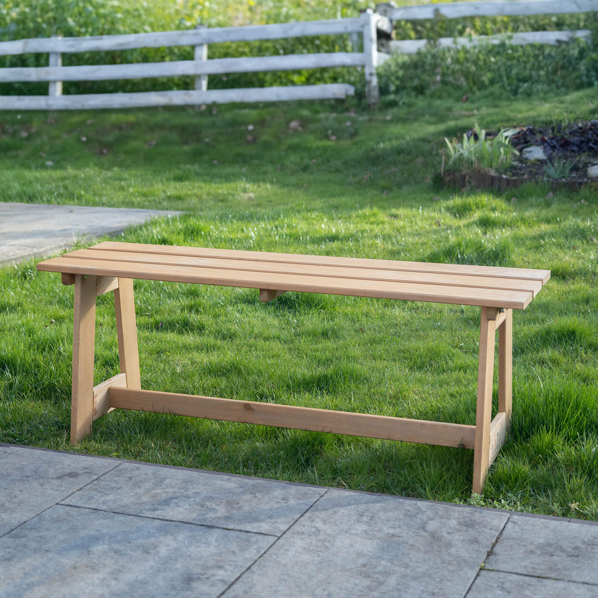 Ławka prosta Motte 119 x 35 cm złoty dąb