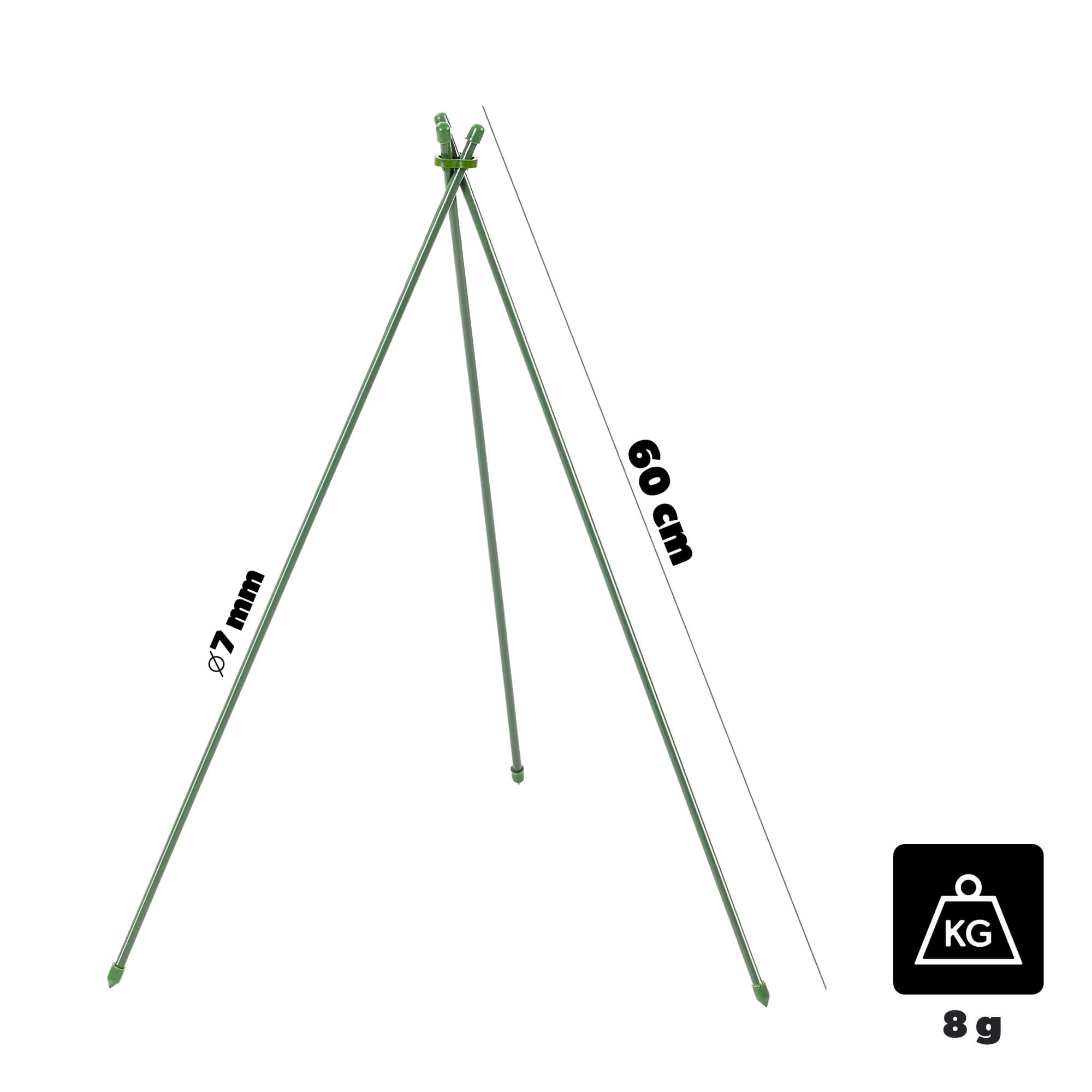 Stożkowa podpora ogrodowa Chevre 3-elementowa 60 cm 1 szt.