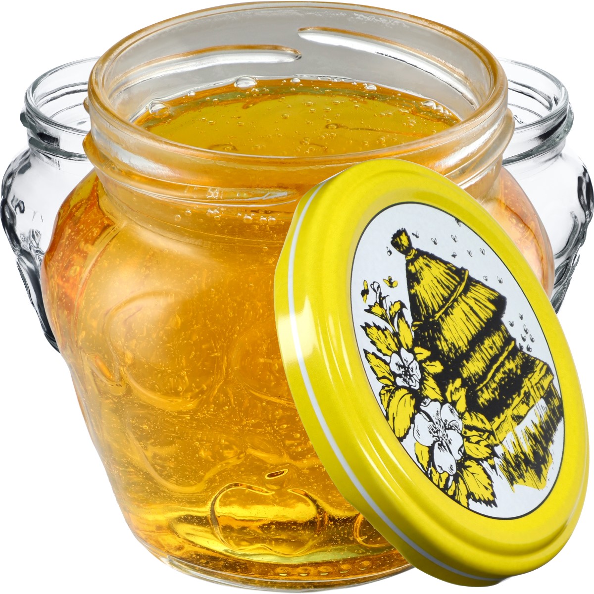 Słoiki Kemi 200ml 20szt fi 66 mm + wieczka "Pszczoły"